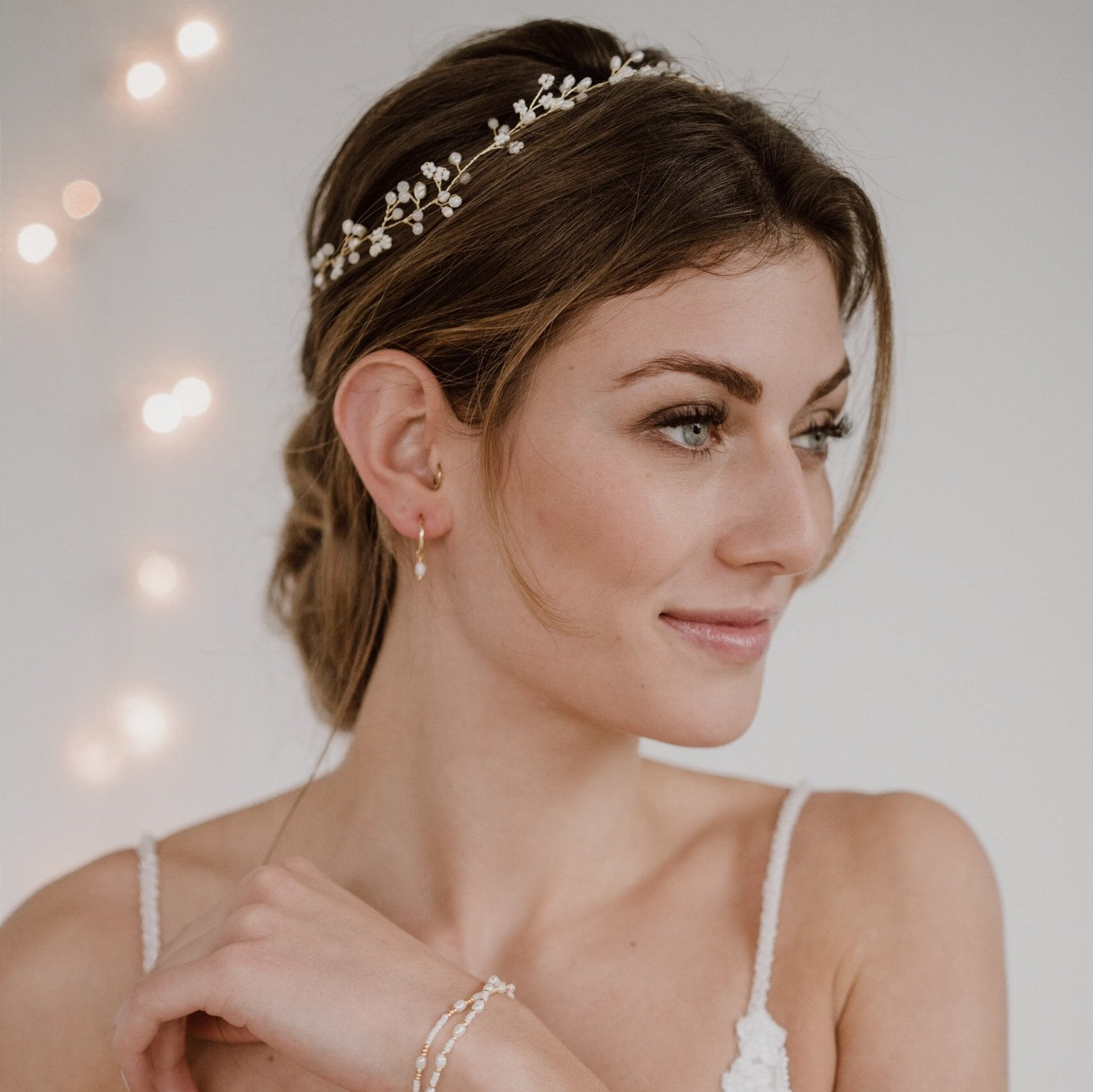 Susi | Brauthaarschmuck, Headpiece mit kleinen Perlen