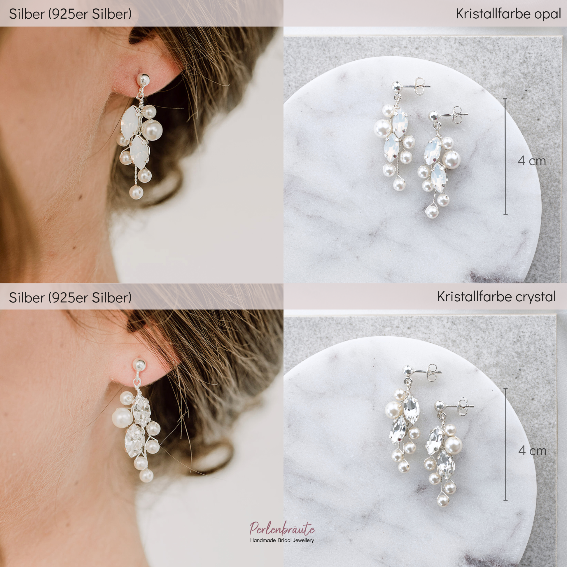 Ana | Ohrringe Hochzeit mit Perlen