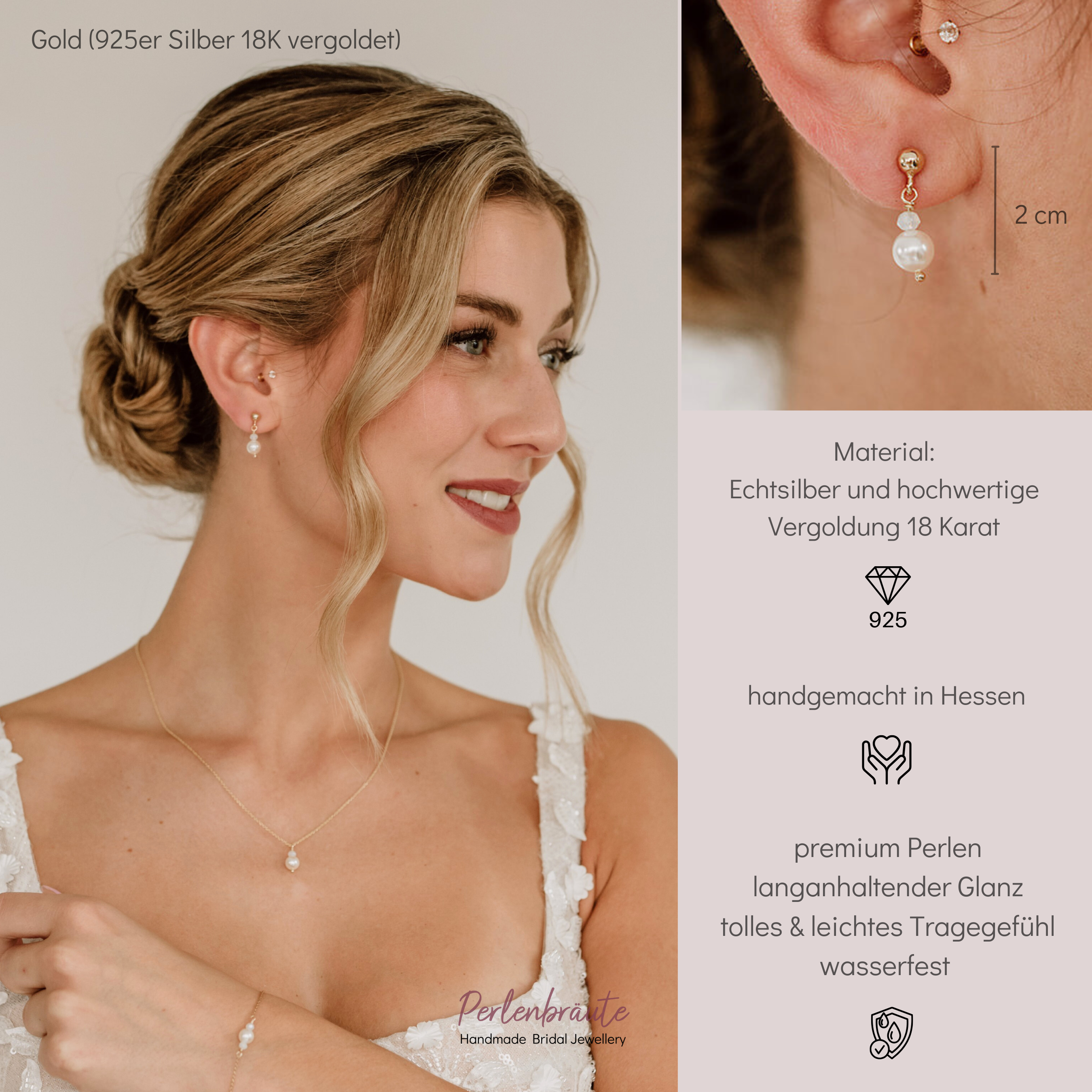 Ari| Braut Ohrringe mit Perle