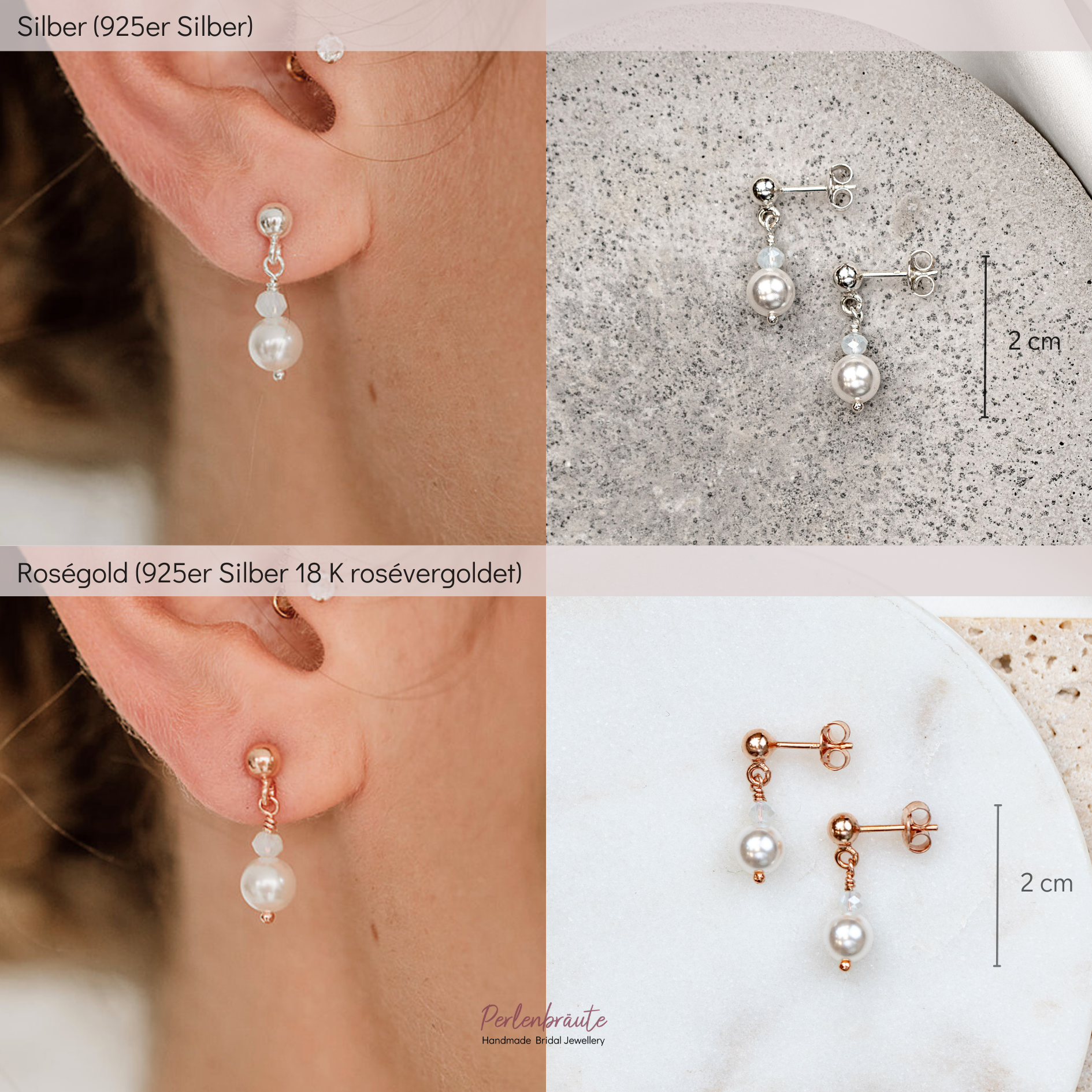 Ari| Braut Ohrringe mit Perle