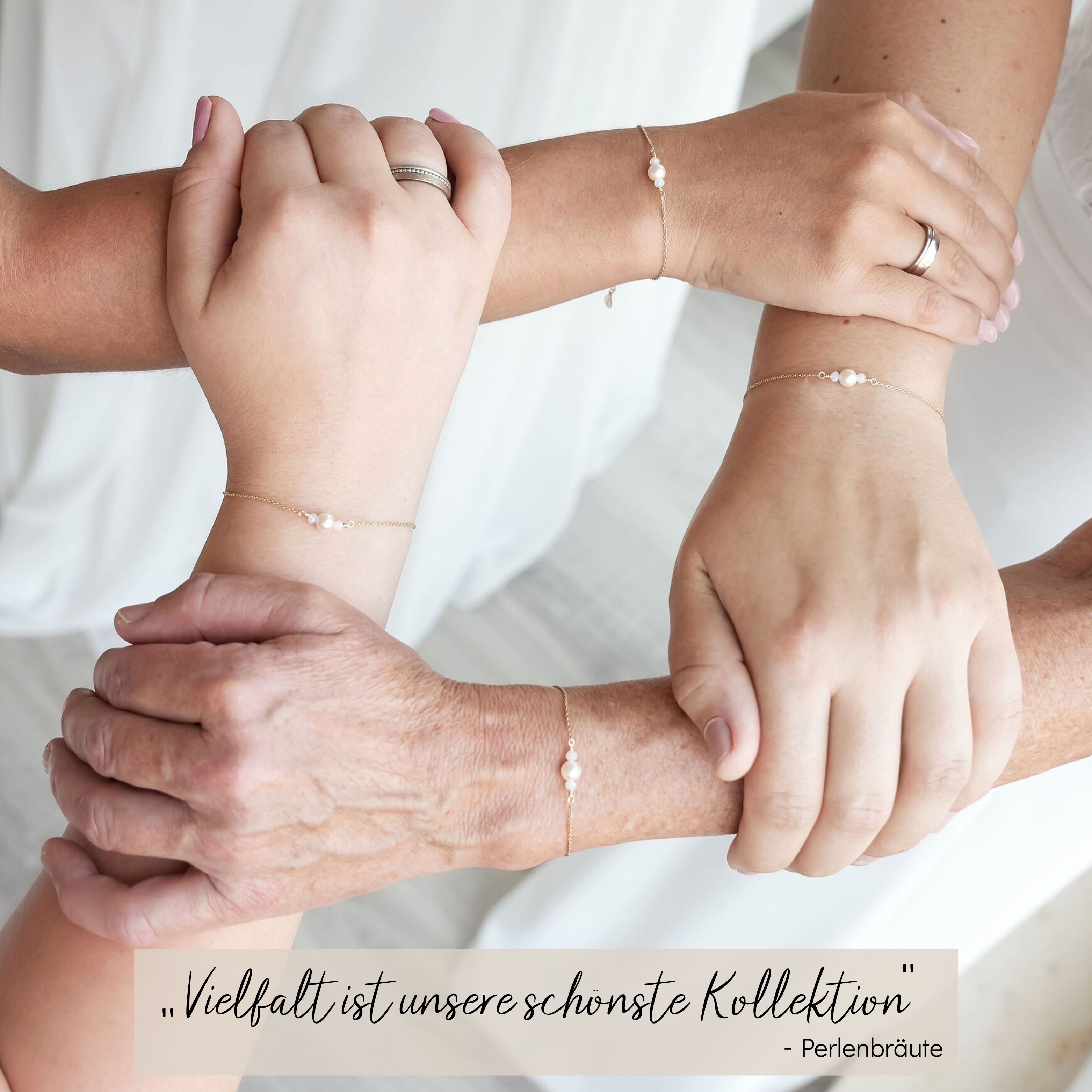 Ari | Brautarmband mit Perlen dezent