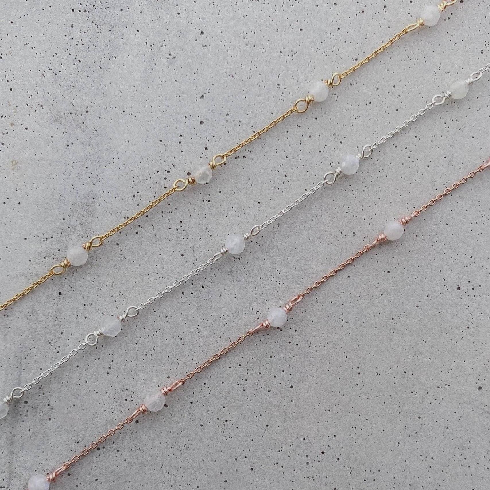 Luna | Brautschmuck Armband mit Mondsteinen