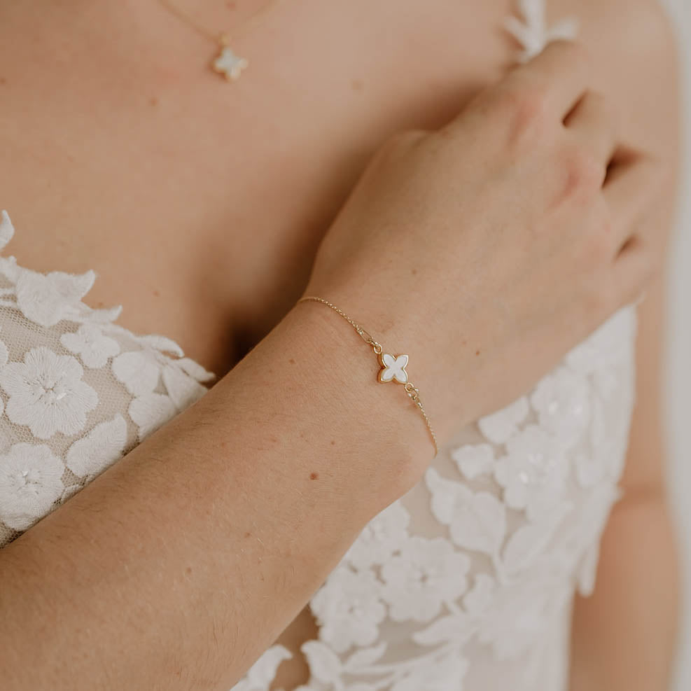 Daisy | Armband Hochzeit mit Blüte dezent
