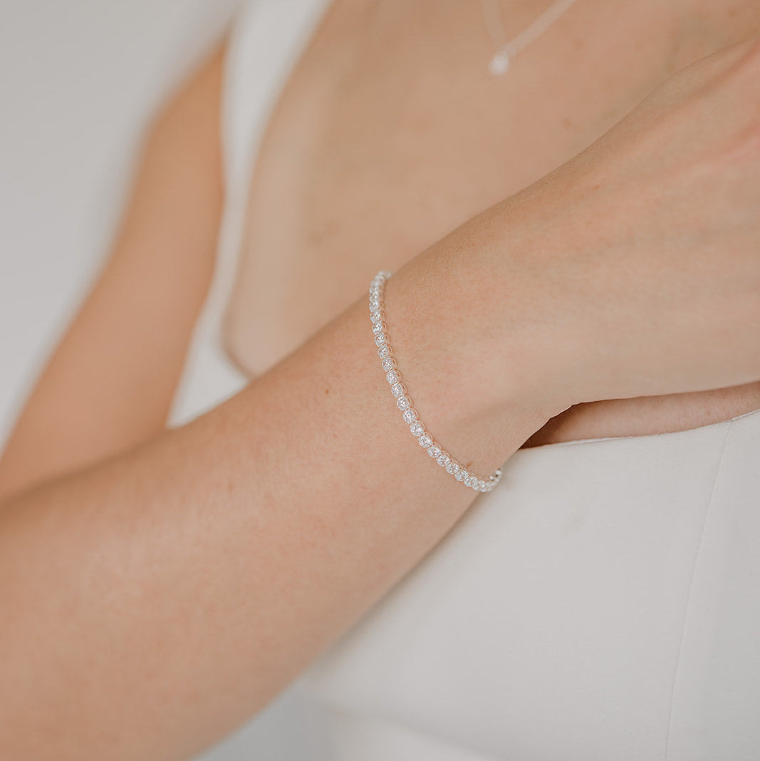 Sanna | Braut Armband mit Zirkonia Kristallen