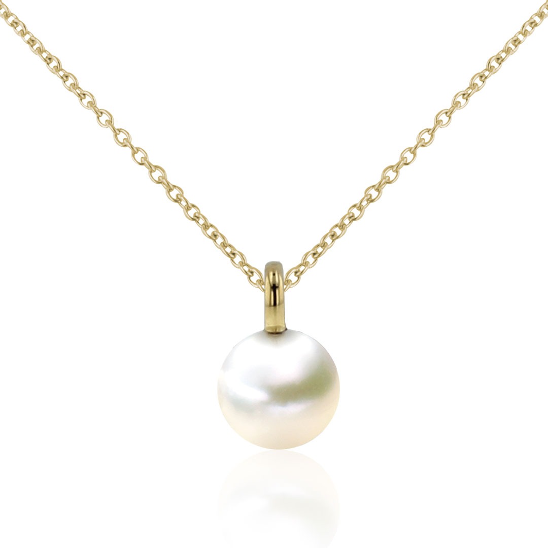 Collier Beatrice 585er Gelbgold mit Süßwasserperle