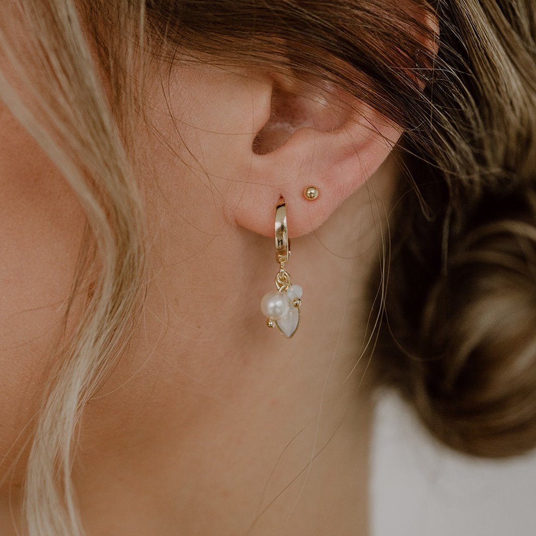 Kylie Brautschmuck Set mit Perlen und Kristallen in der Farbe Gold, 23320