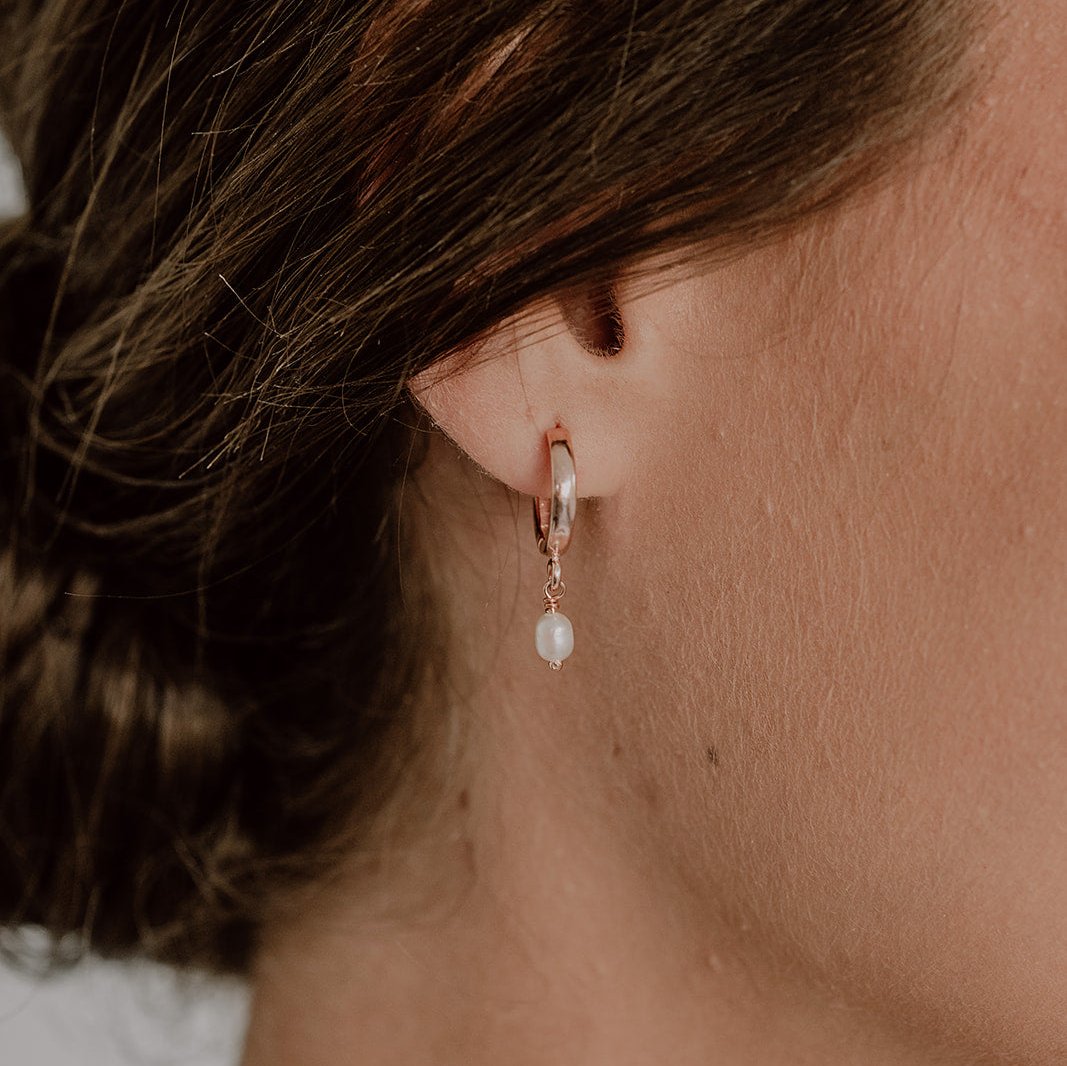 Kaya Brautschmuck Set mit Süßwasserperlen in der Farbe Rosegold, 21322