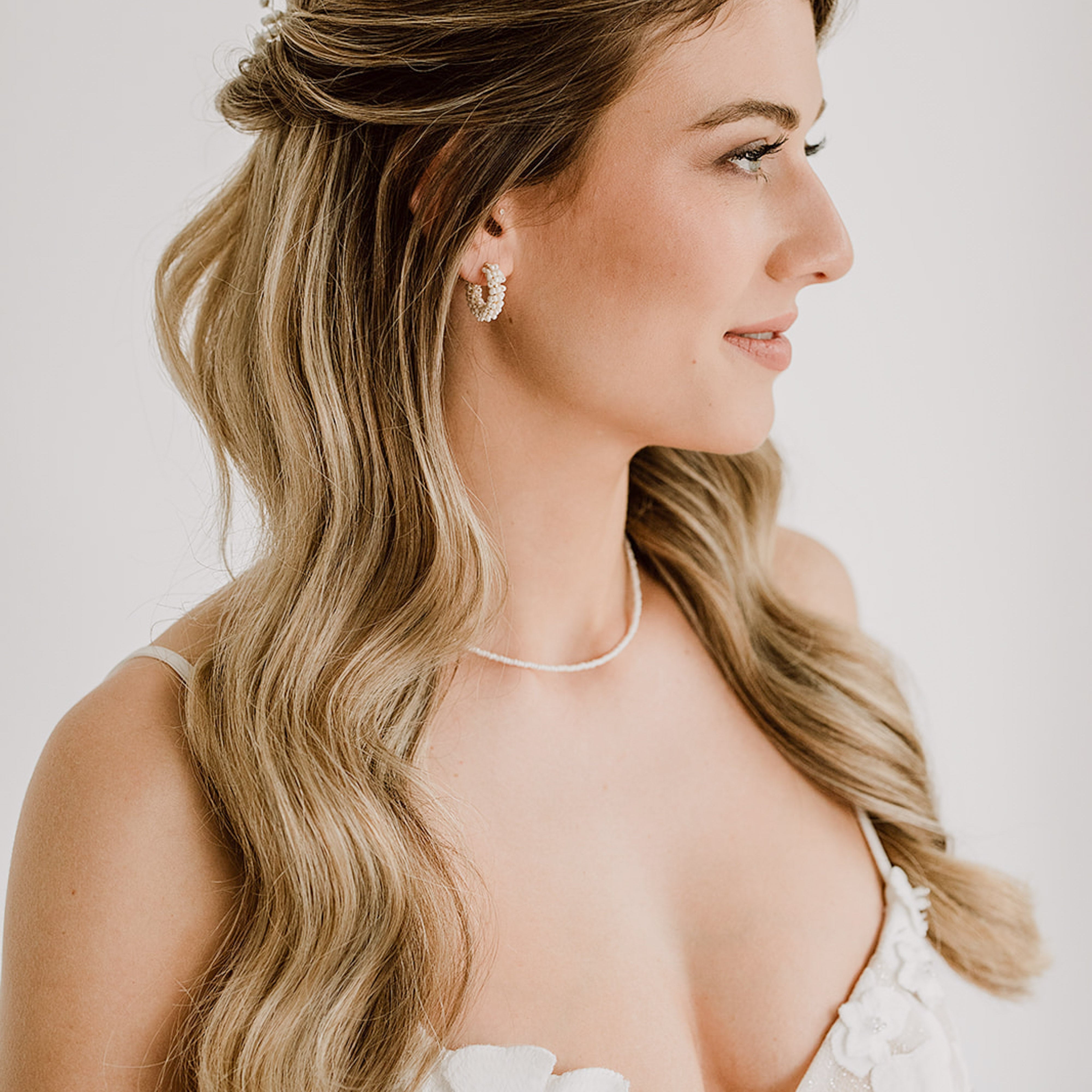 Lina | Perlenkette Hochzeit - kleine Perlen