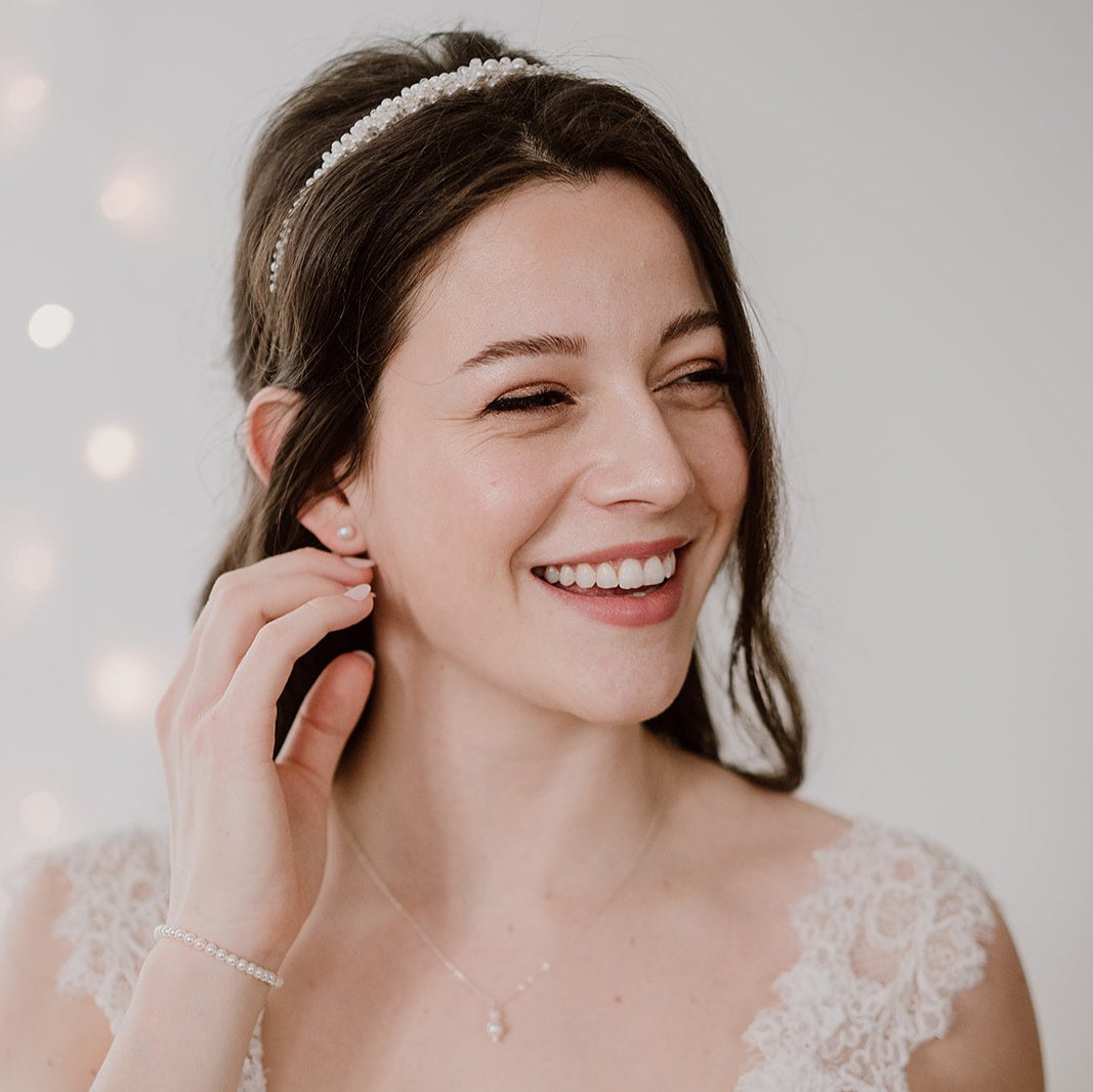 Lotte | Brauthaarschmuck - Haarreif mit Perlen