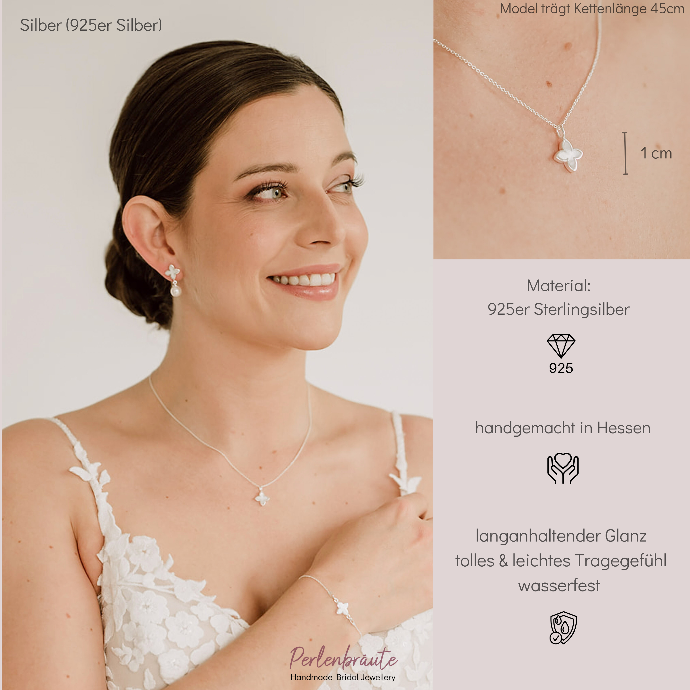 Daisy | Halskette Braut mit kleiner Blüte