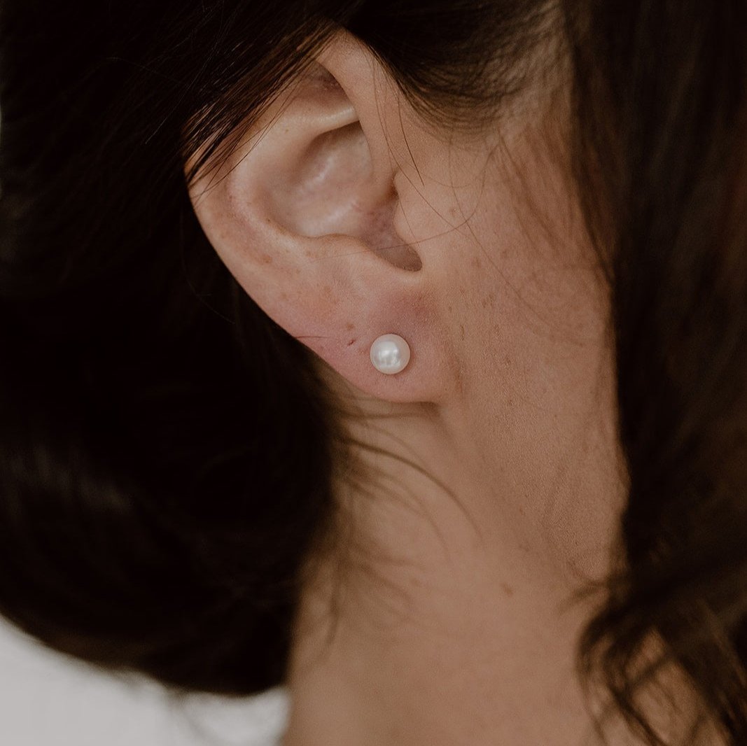 Perlenstecker Beatrice 585er Gelbgold mit Akoya Perle