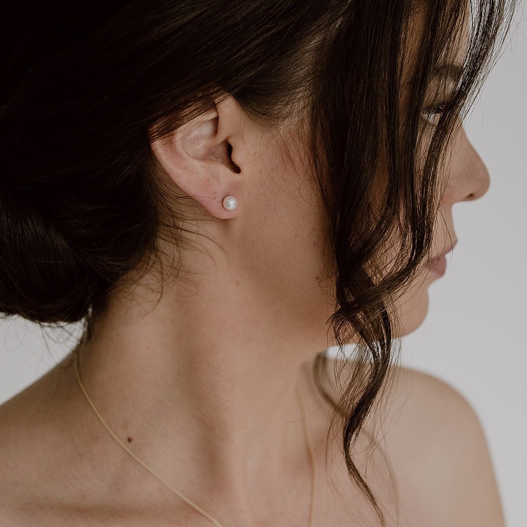 Perlenstecker Beatrice 585er Gelbgold mit Akoya Perle