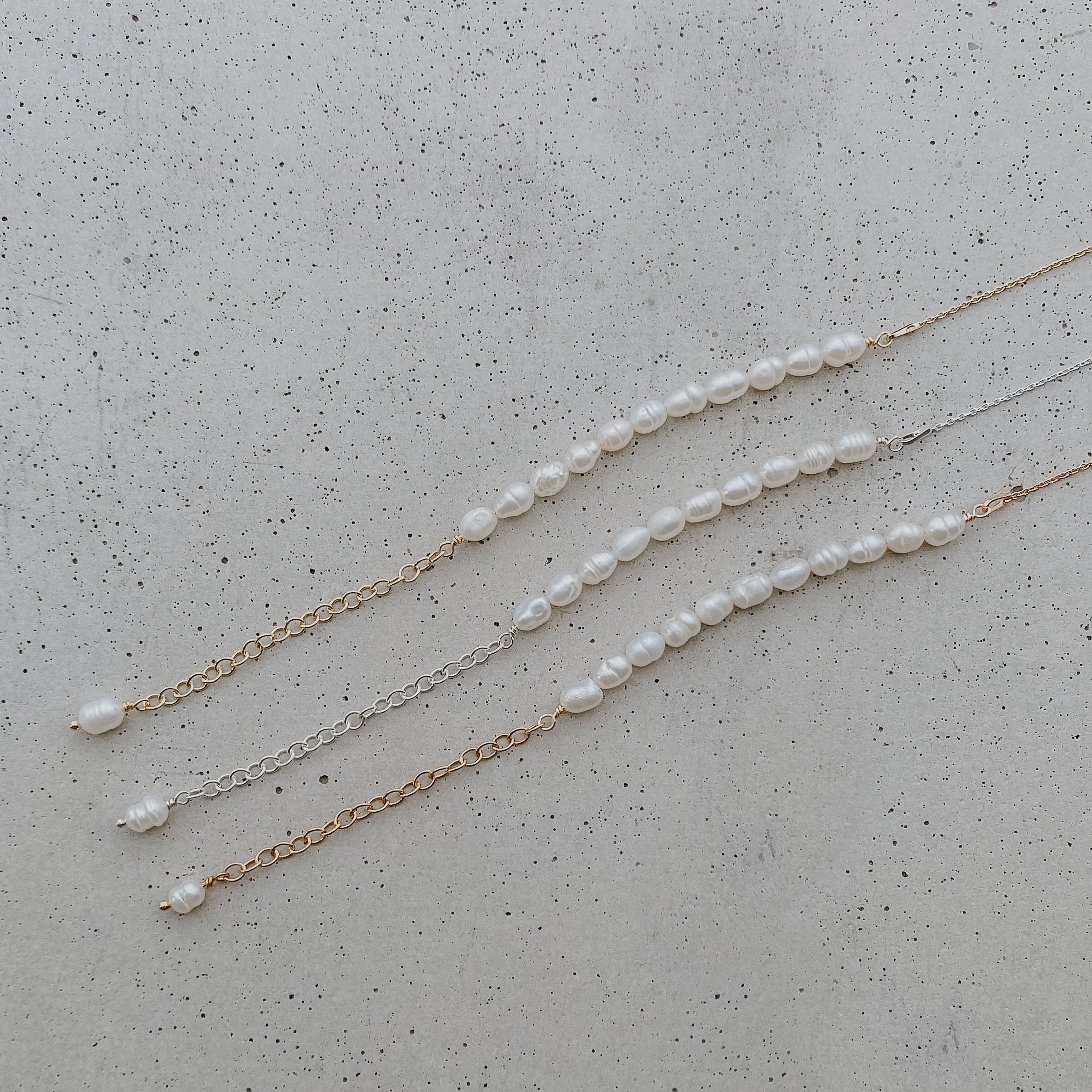 Linn | Hochzeit Armband mit echten Süßwasserperlen