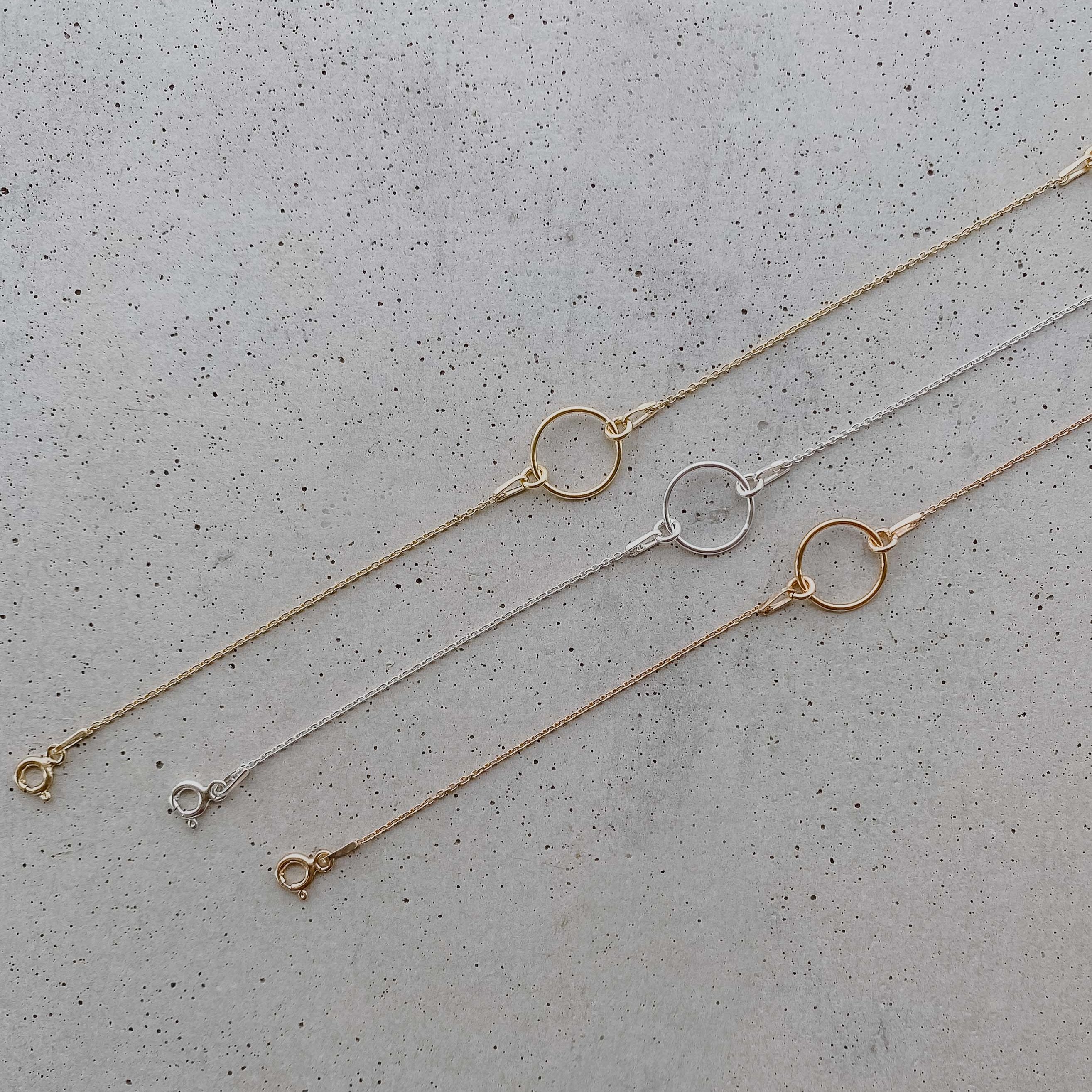 Toni | Hochzeit Armband mit Kreis dezent