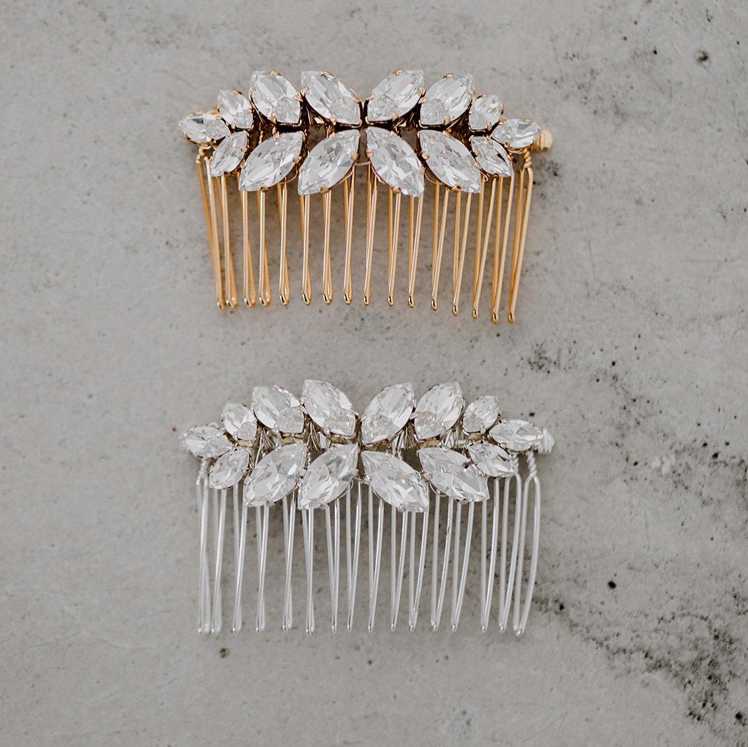 Lisbeth | Hochzeit Haarschmuck, Haarkamm mit Kristallen