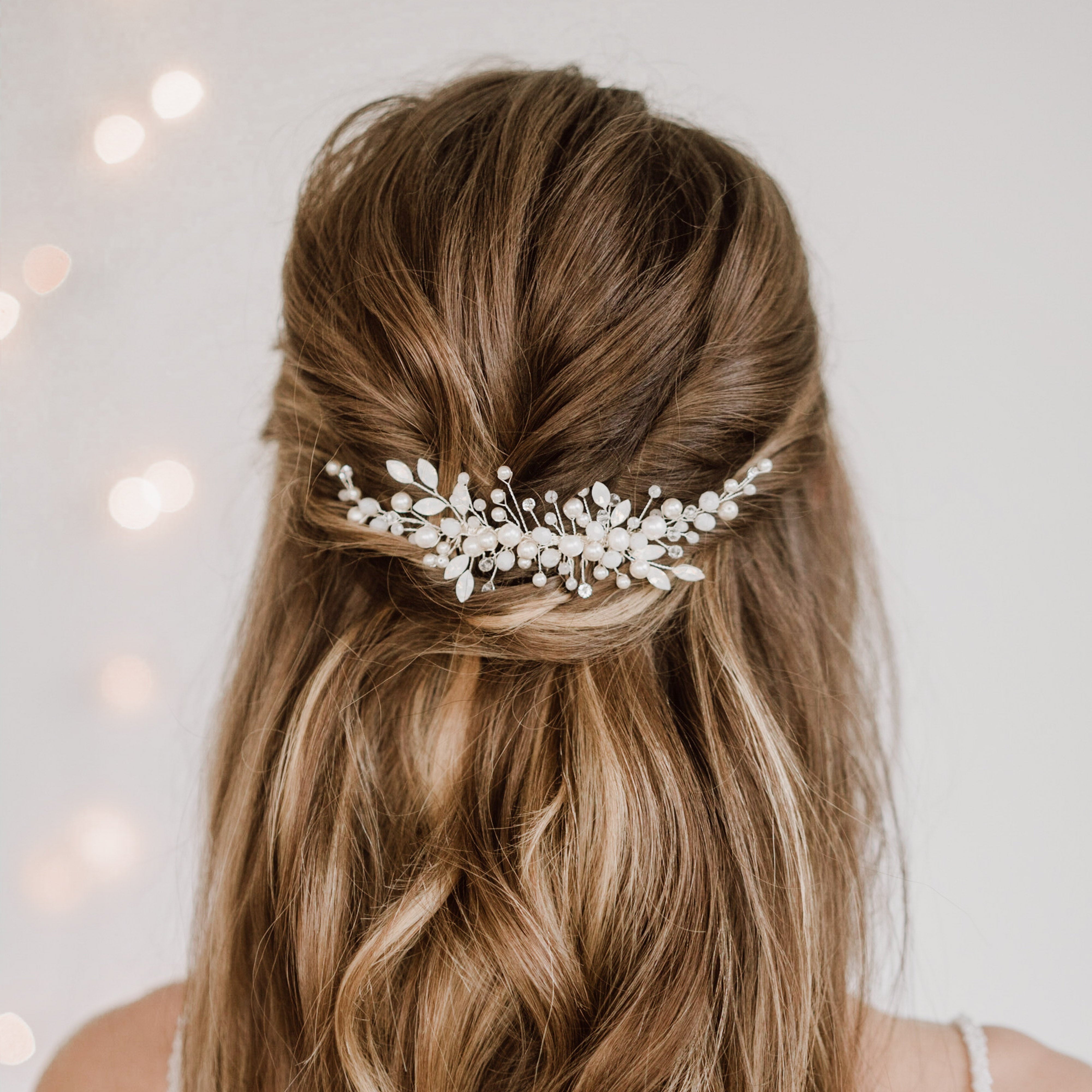 Kris | Haarschmuck Hochzeit - Haarkamm mit Perlen und Kristallen