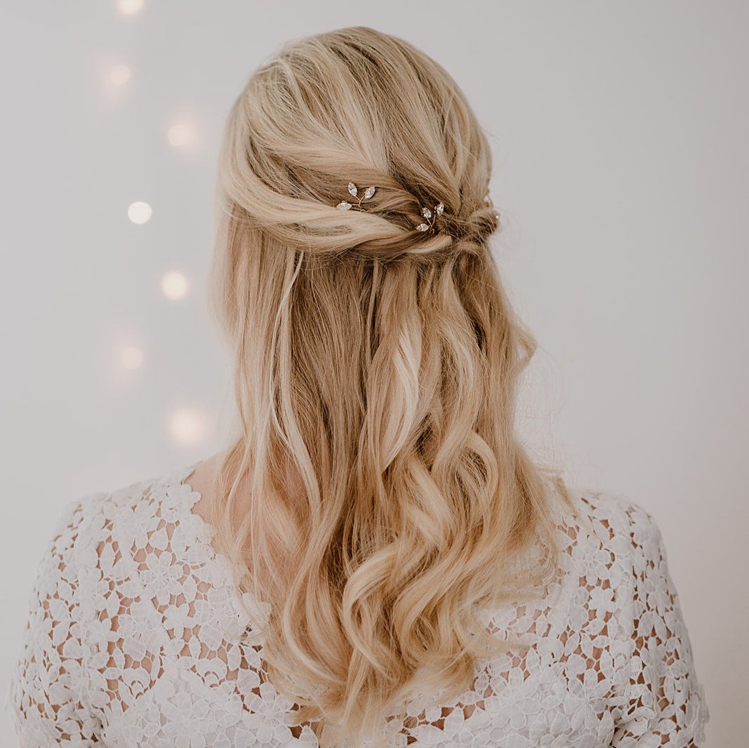 Trude | Brauthaarschmuck - Haarnadeln mit Kristallen