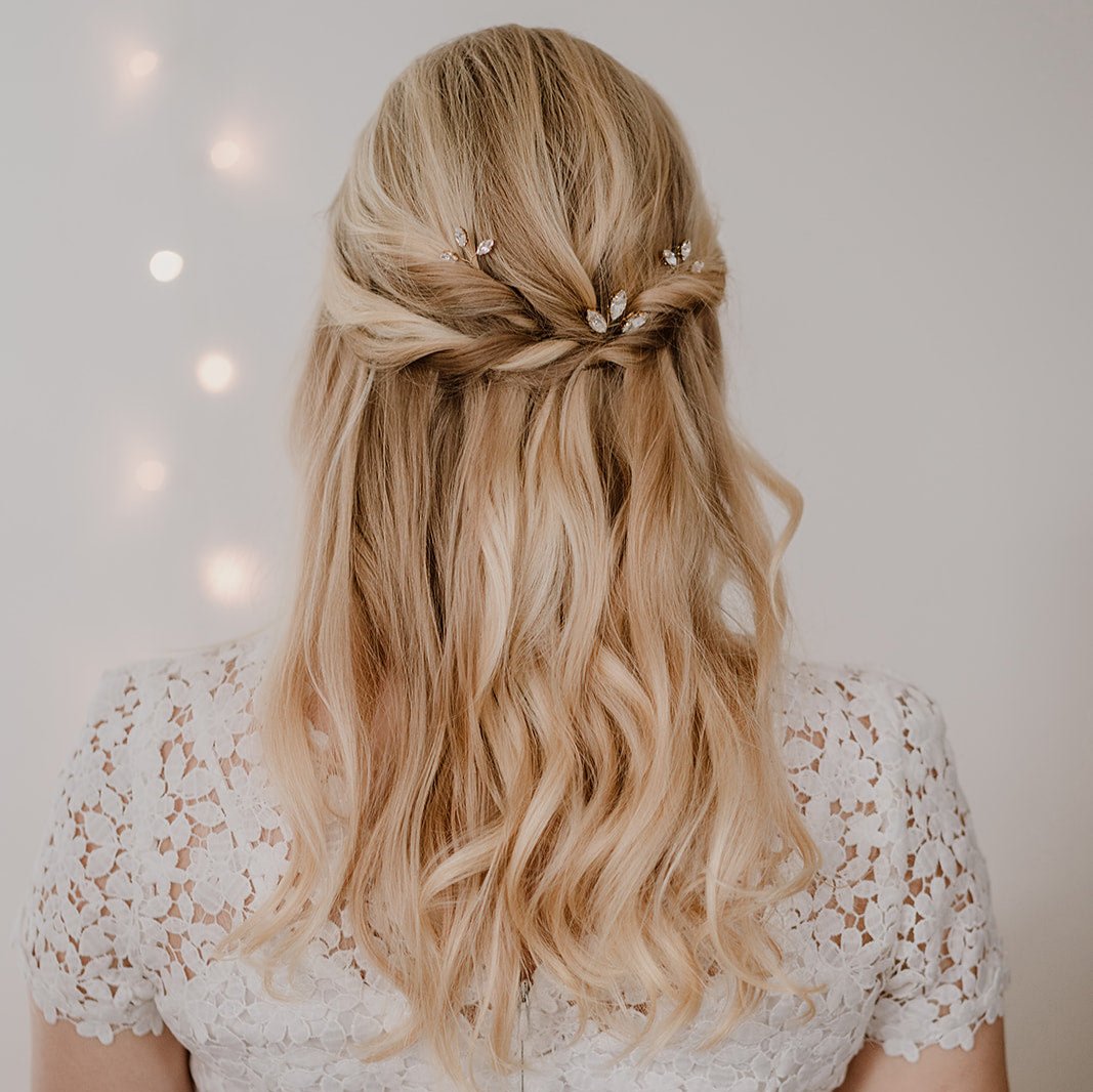 Trude | Brauthaarschmuck - Haarnadeln mit Kristallen