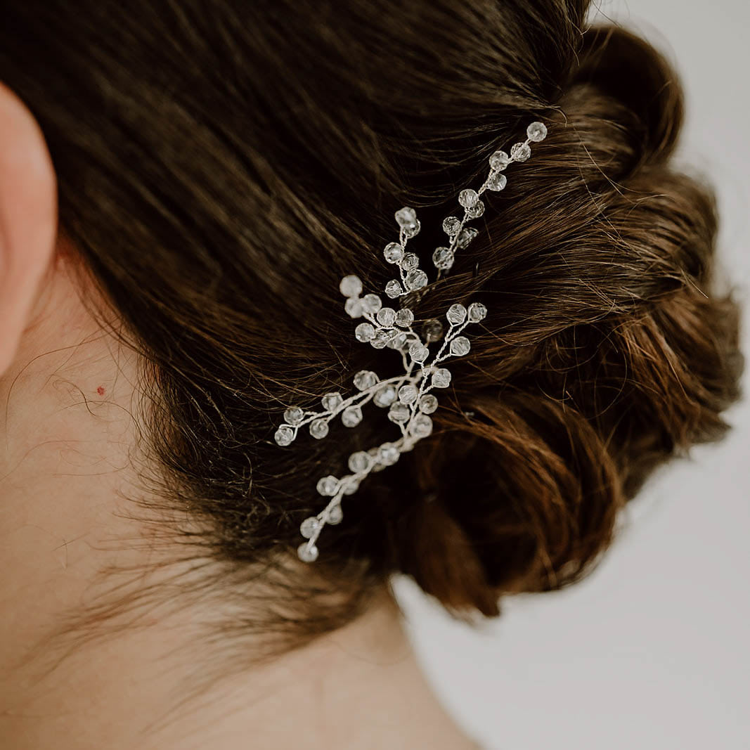 Alani | Hochzeit Haarschmuck - Haarnadeln mit Kristallperlen