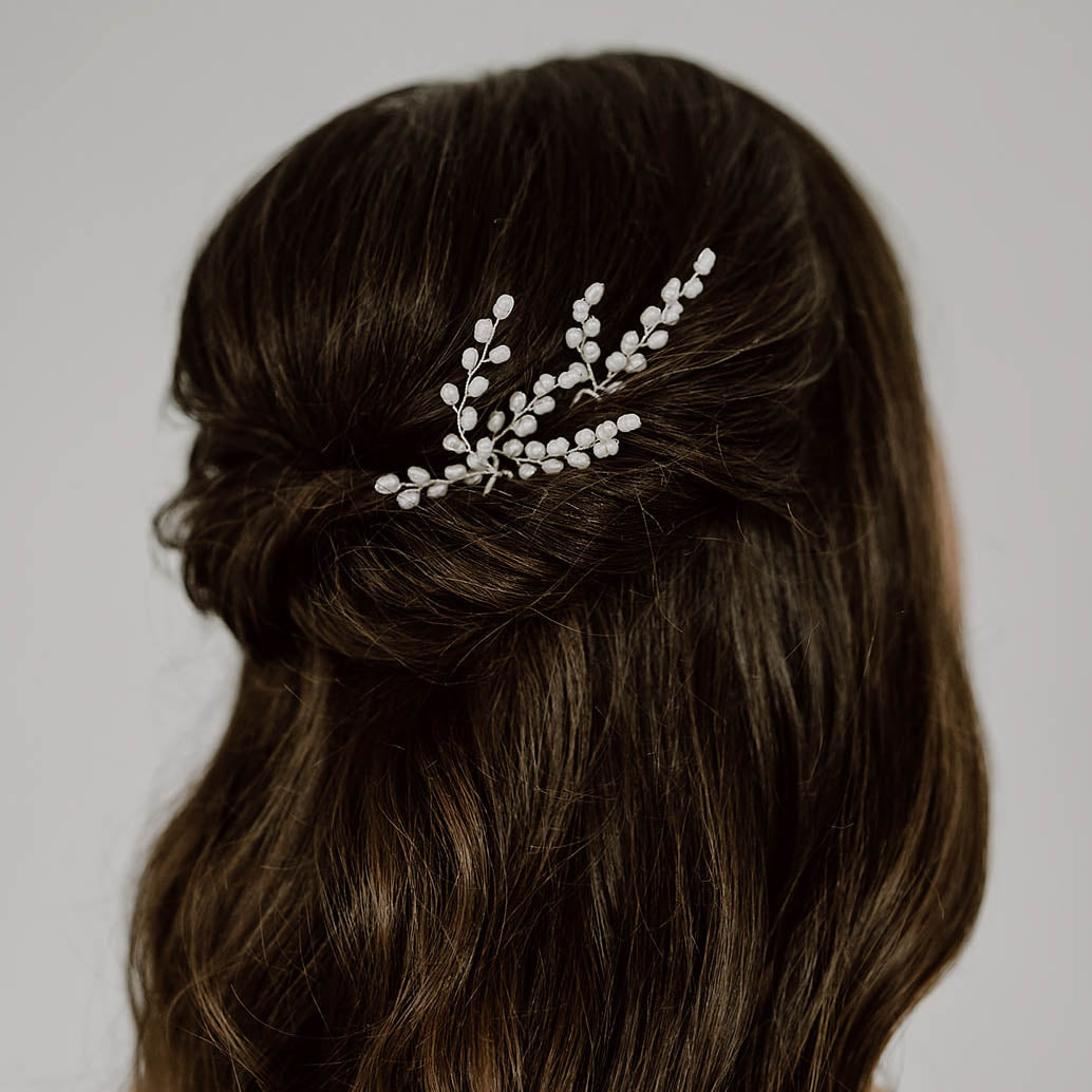 Amelie | Haarnadeln Hochzeit mit echten Süßwasserperlen