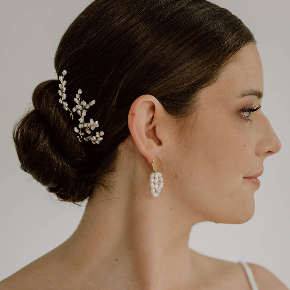 Amelie | Haarnadeln Hochzeit mit echten Süßwasserperlen