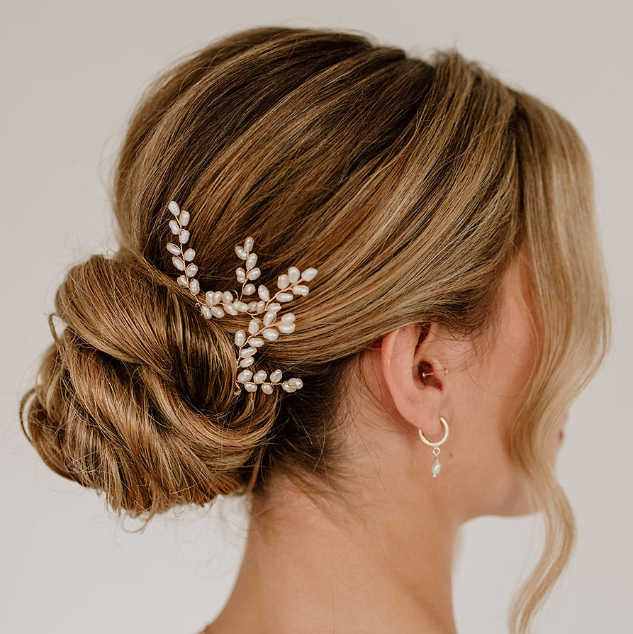 Amelie | Haarnadeln Hochzeit mit echten Süßwasserperlen