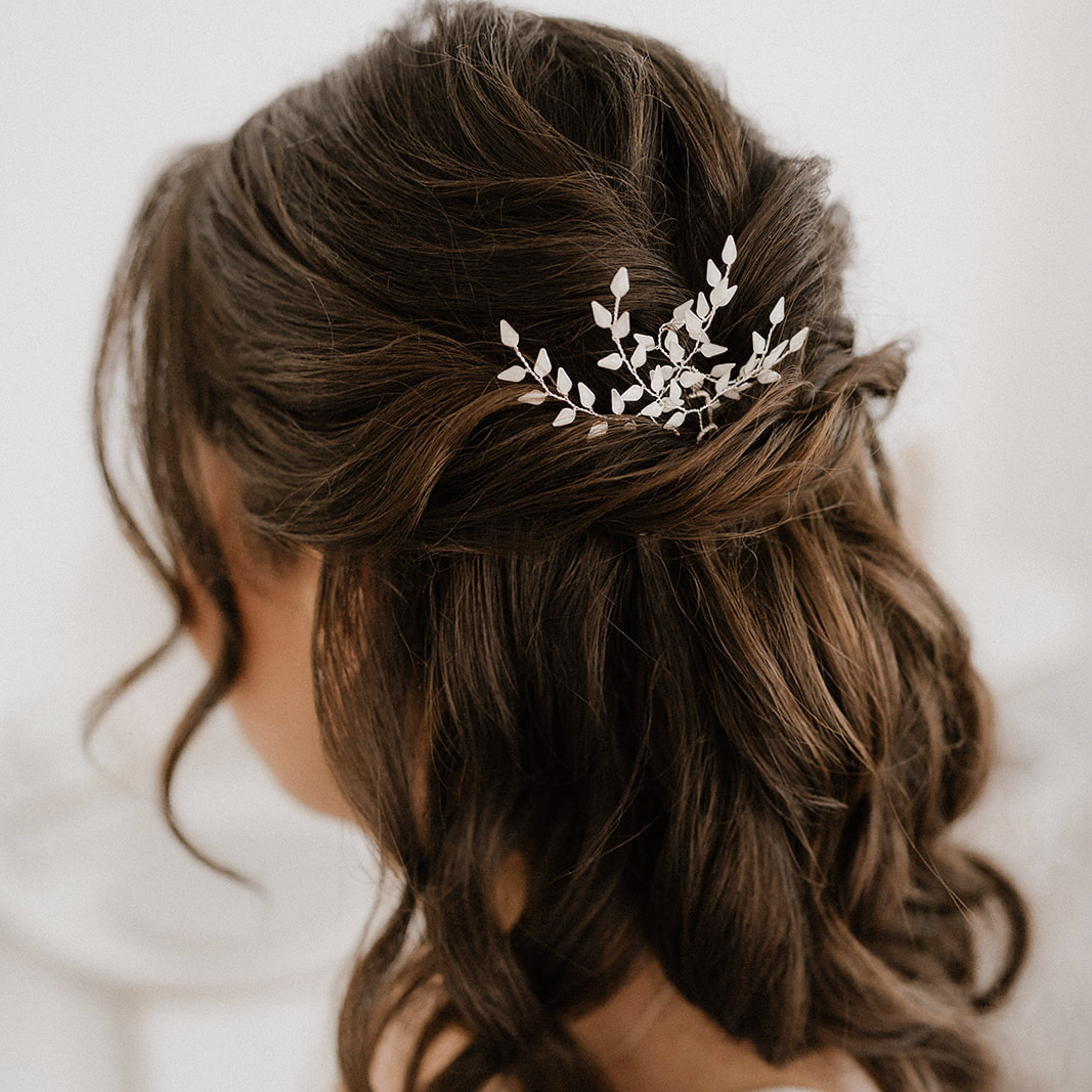 Lana | Brauthaarschmuck - Haarnadeln mit Blättern