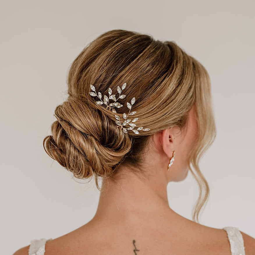 Leni | Haarnadeln Braut mit Kristallen
