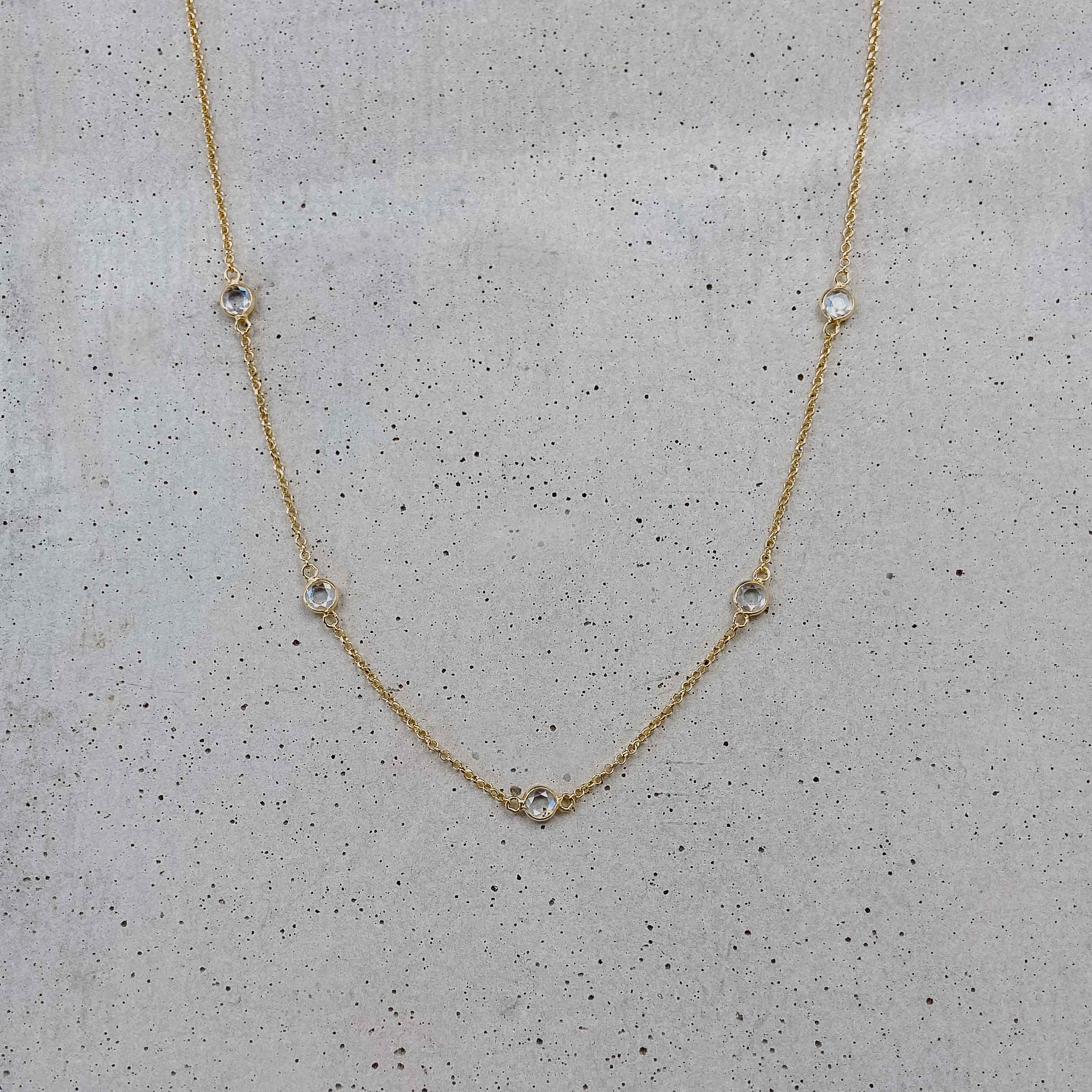 Alani | Halskette Braut mit Zirkonia Kristallen