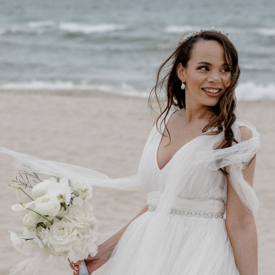 Aurelia | limitierte Ohrringe Hochzeit mit echter Barockperle