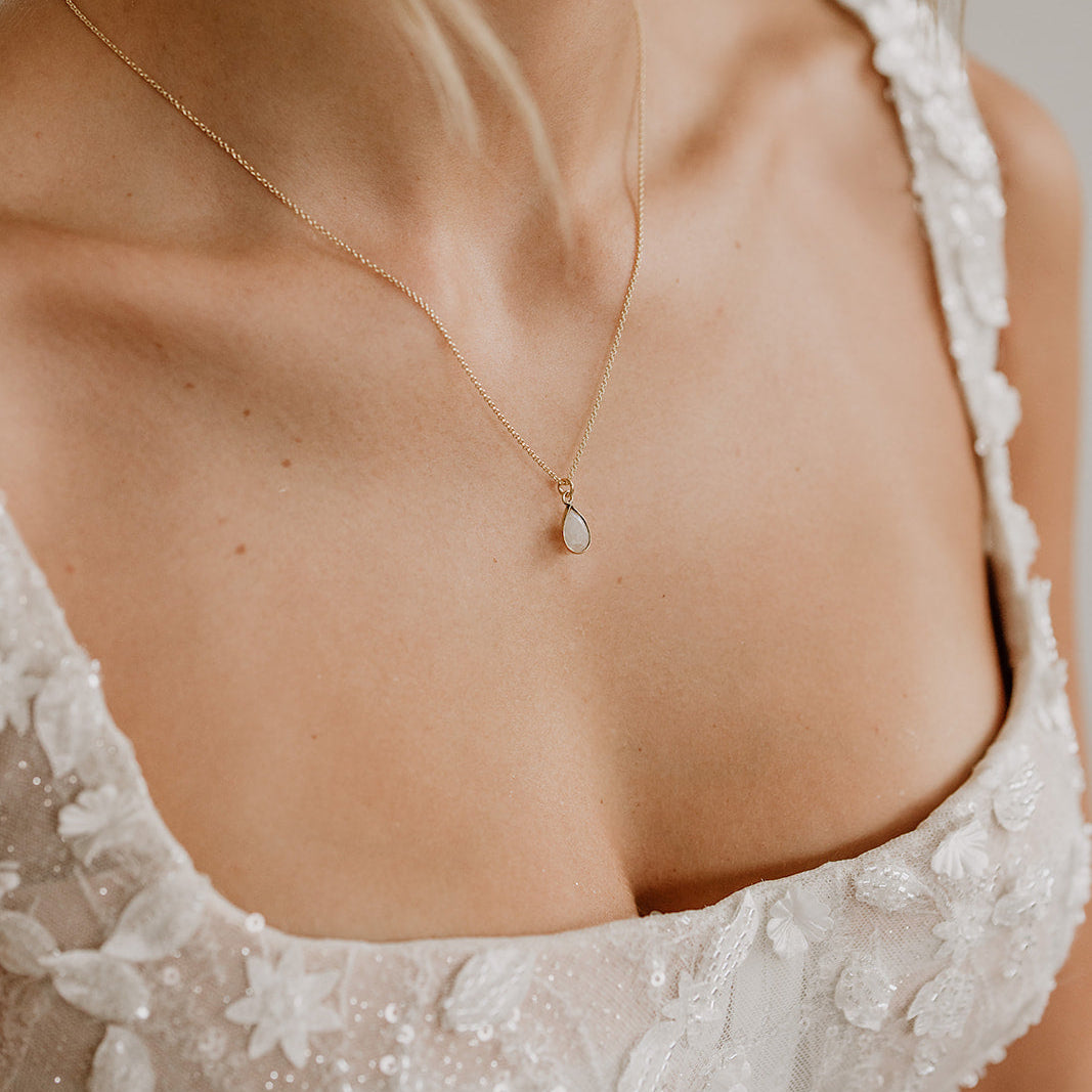 Juna | Braut Halskette mit Mondstein