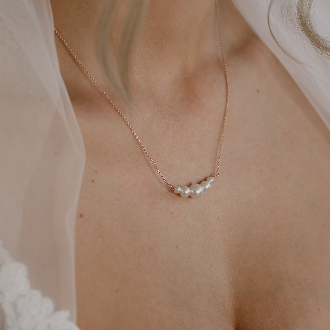 Marie | Halskette Braut mit Perlen