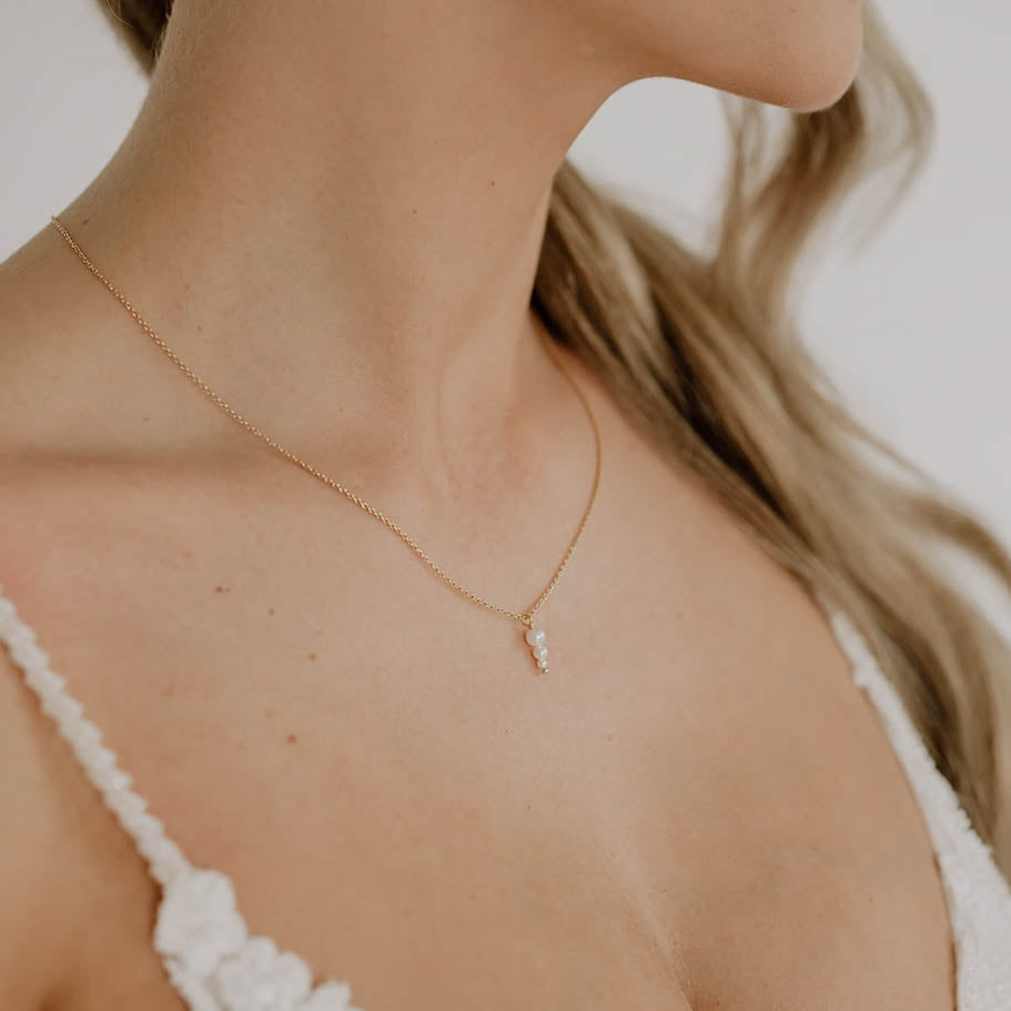 Mariella | Halskette Braut mit kleinen Perlen