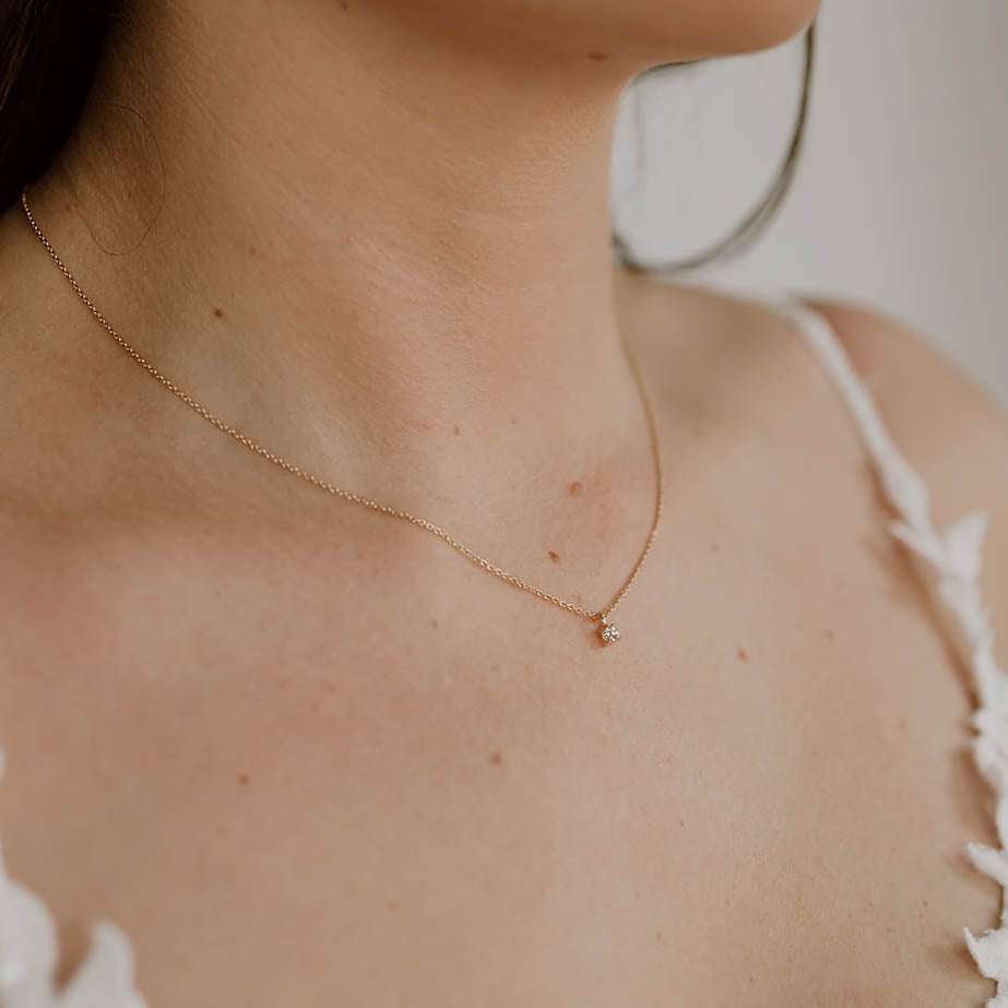 Sanna | Halskette Hochzeit mit Zirkonia Kristall