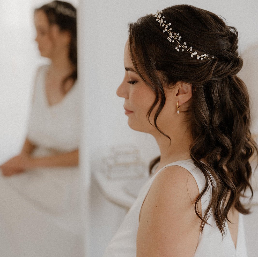 Susi | Brauthaarschmuck, Headpiece mit kleinen Perlen