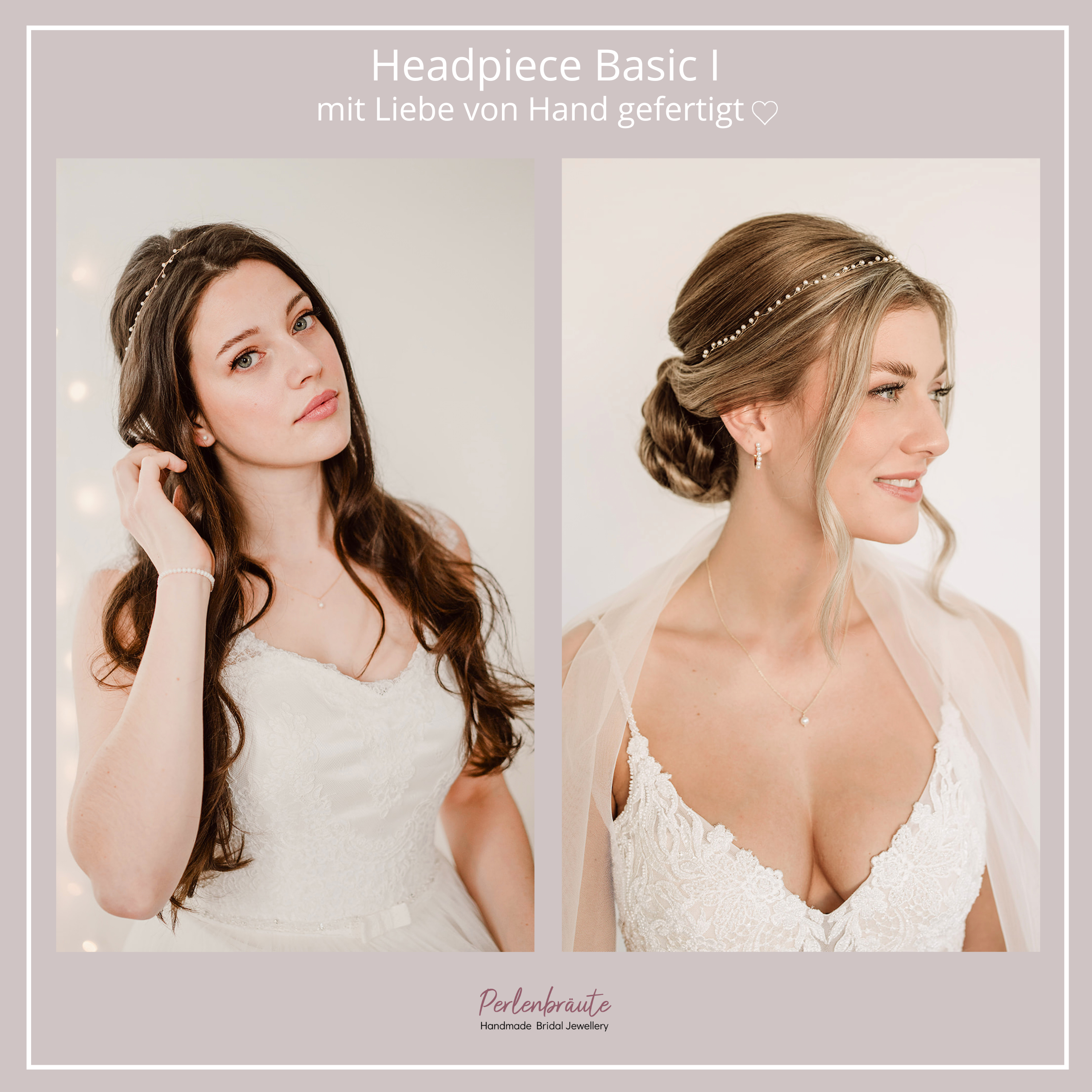 Basic I | Braut Headpiece mit Perlen