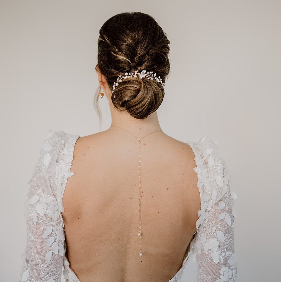 Luise | Haarschmuck Hochzeit mit Perlen und Kristallen