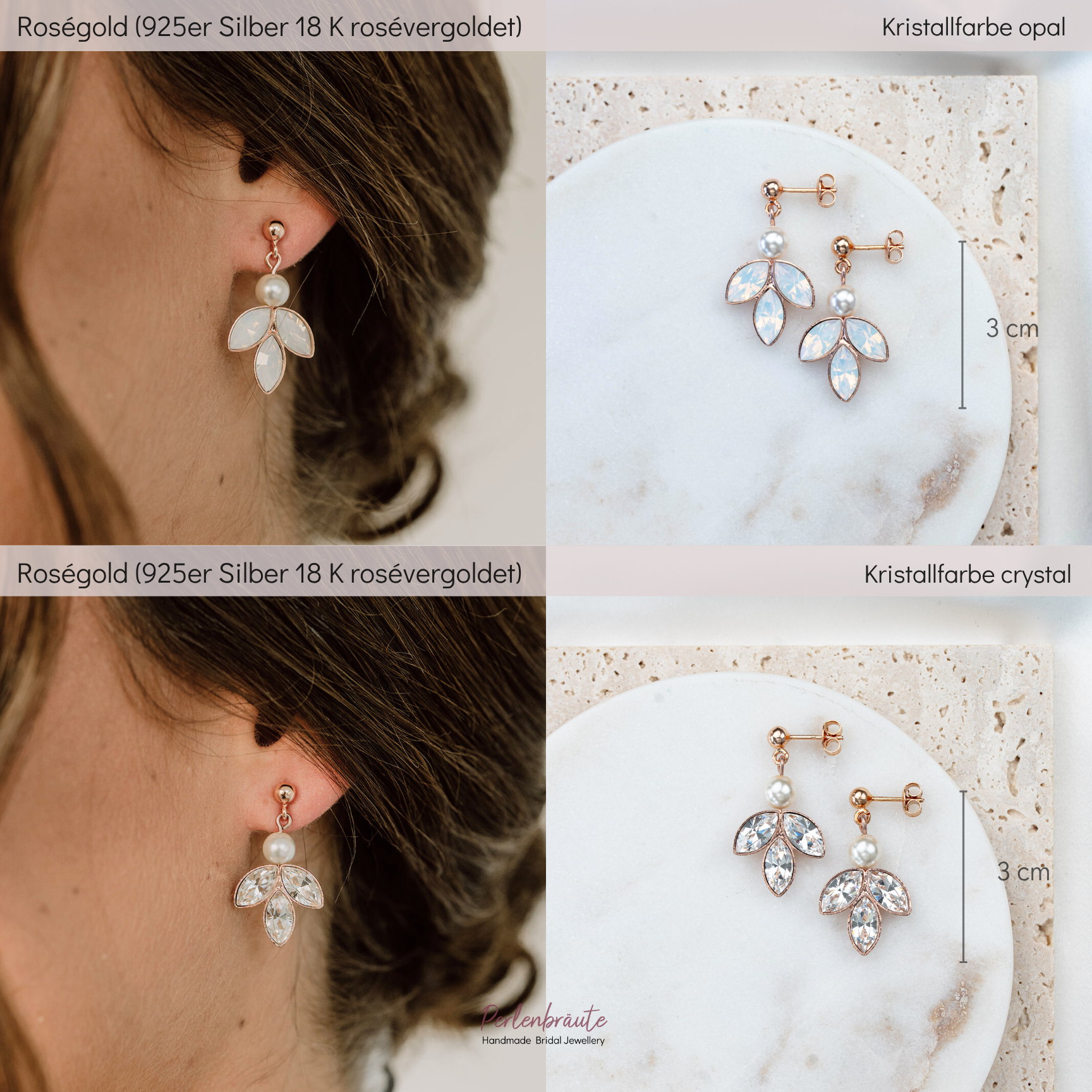 Kate | Brautohrringe mit Perlen