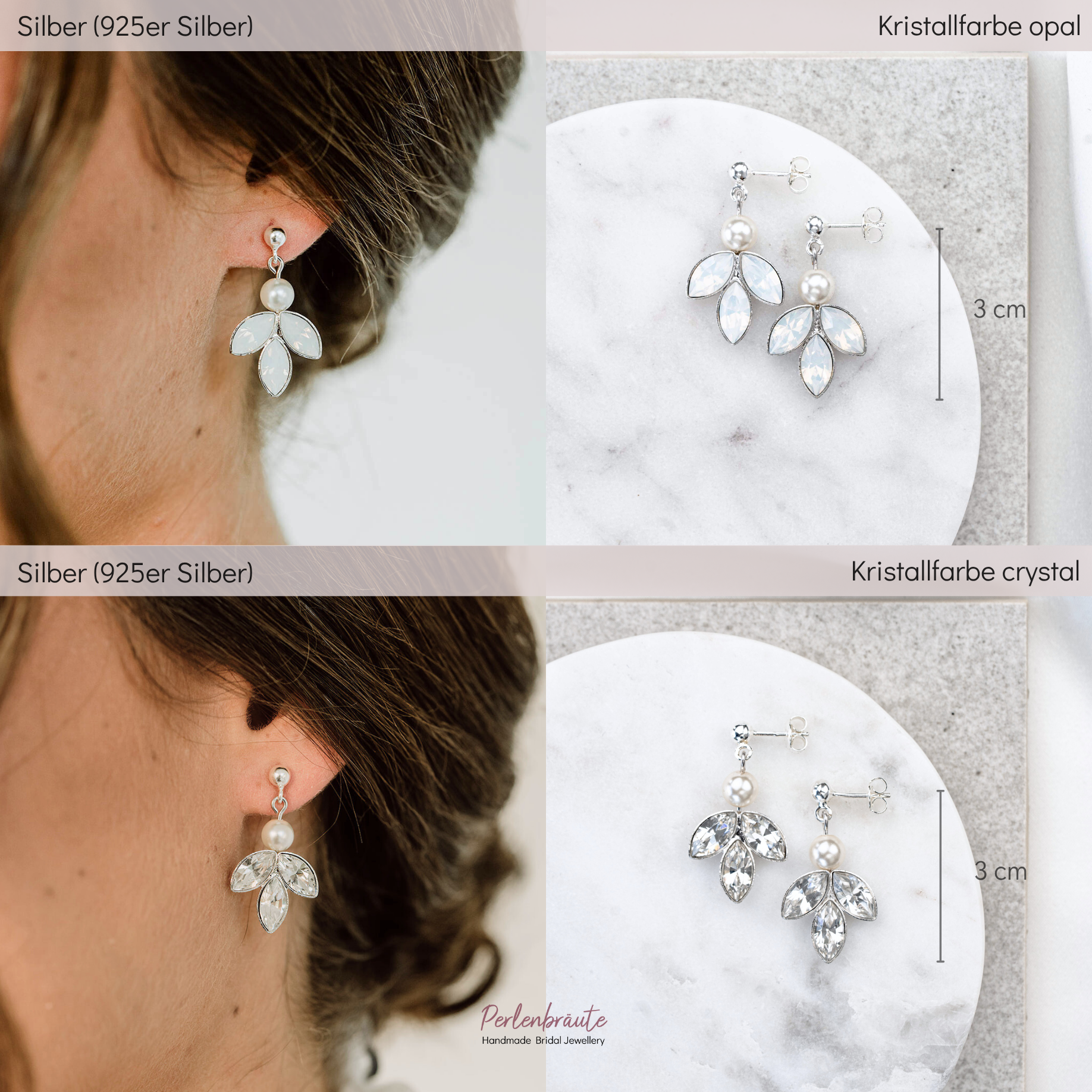 Kate | Brautohrringe mit Perlen