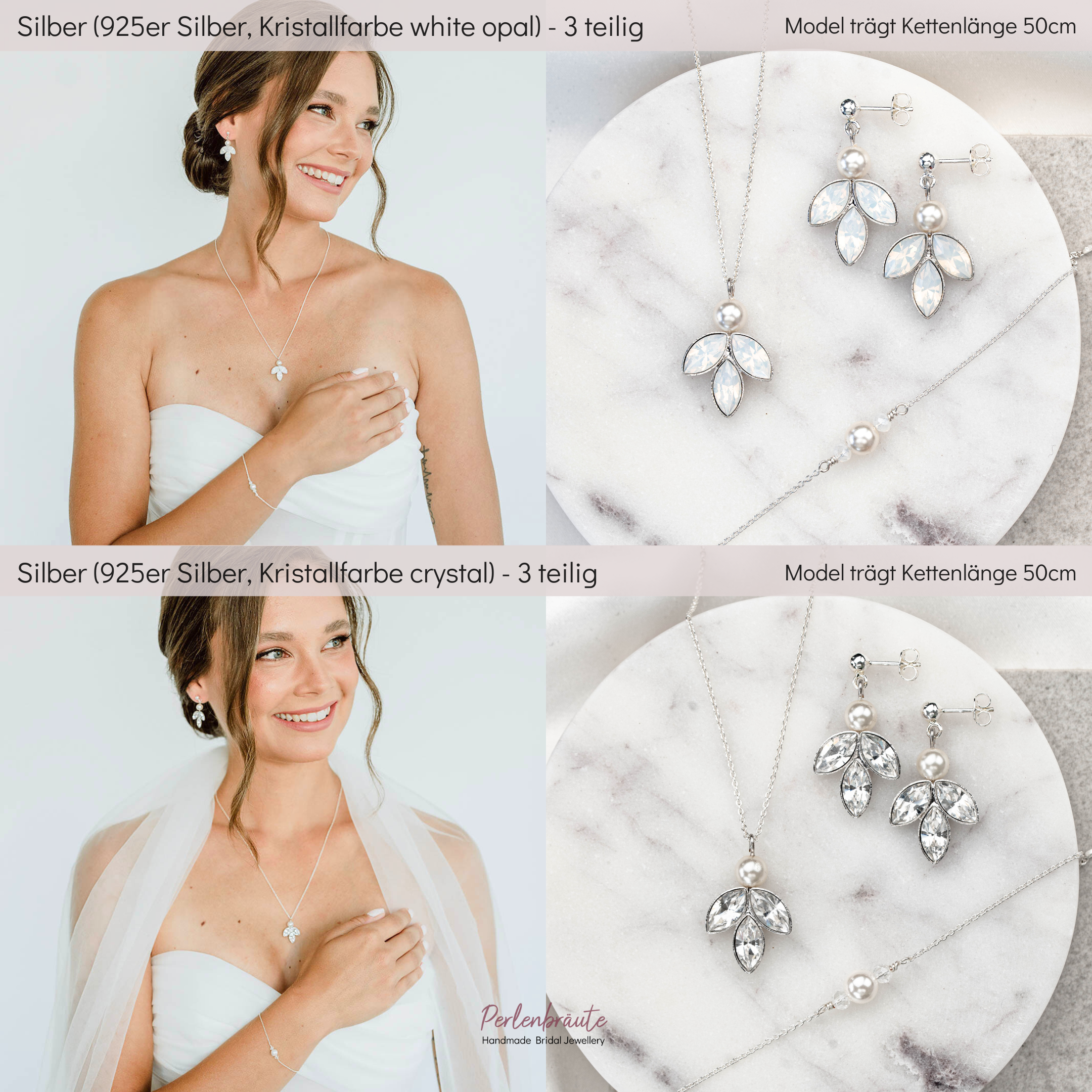 Kate | Hochzeitsschmuck Set mit Perlen
