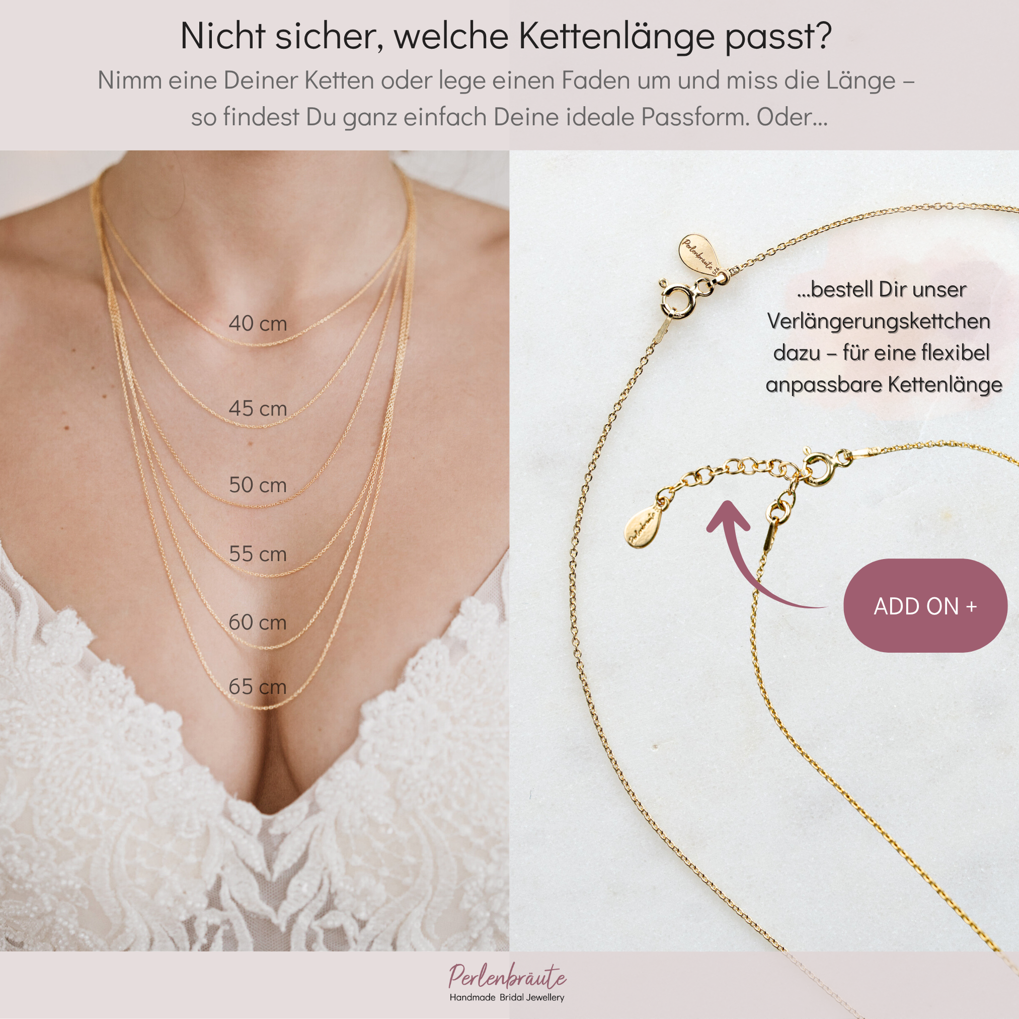 Johanna | Halskette Braut mit rundem Element