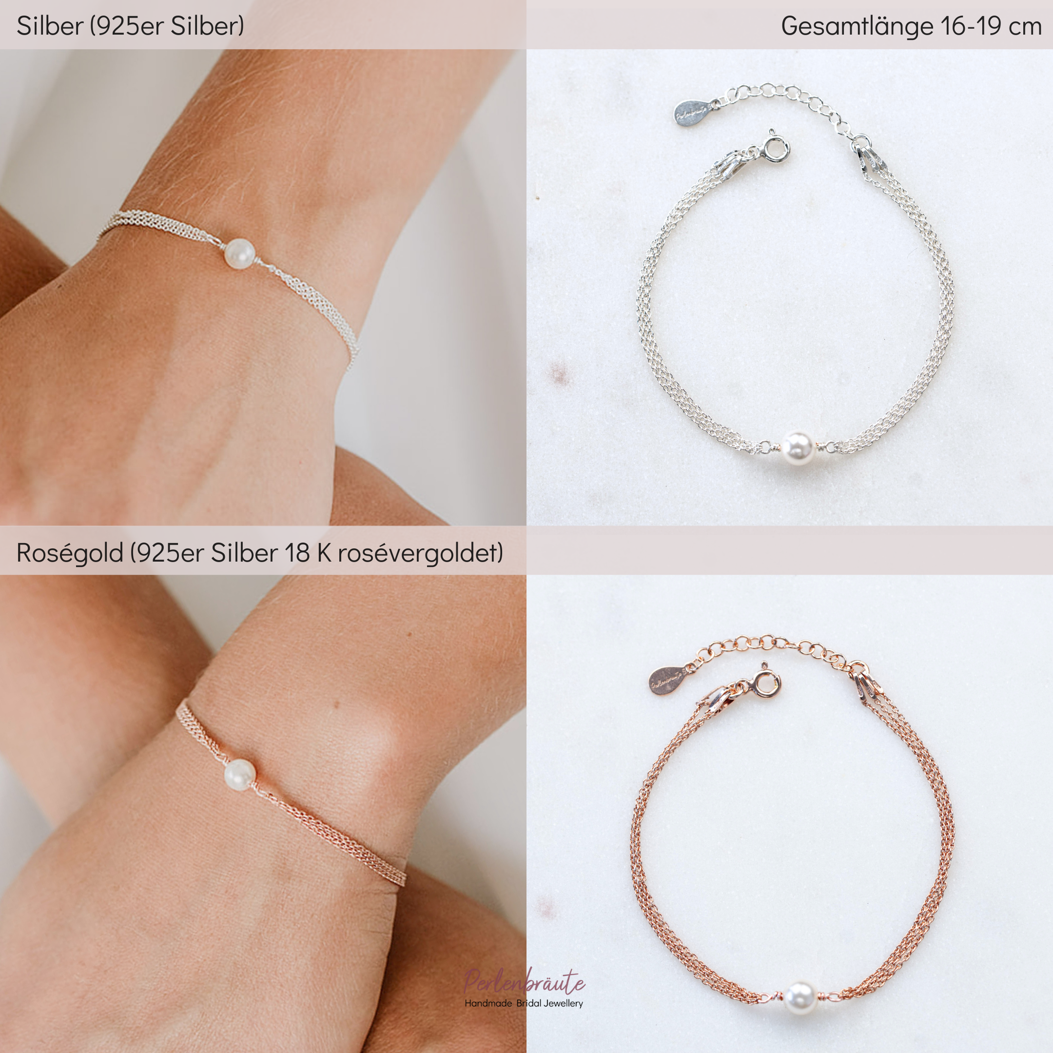 Lola | Armband Hochzeit mit Perle