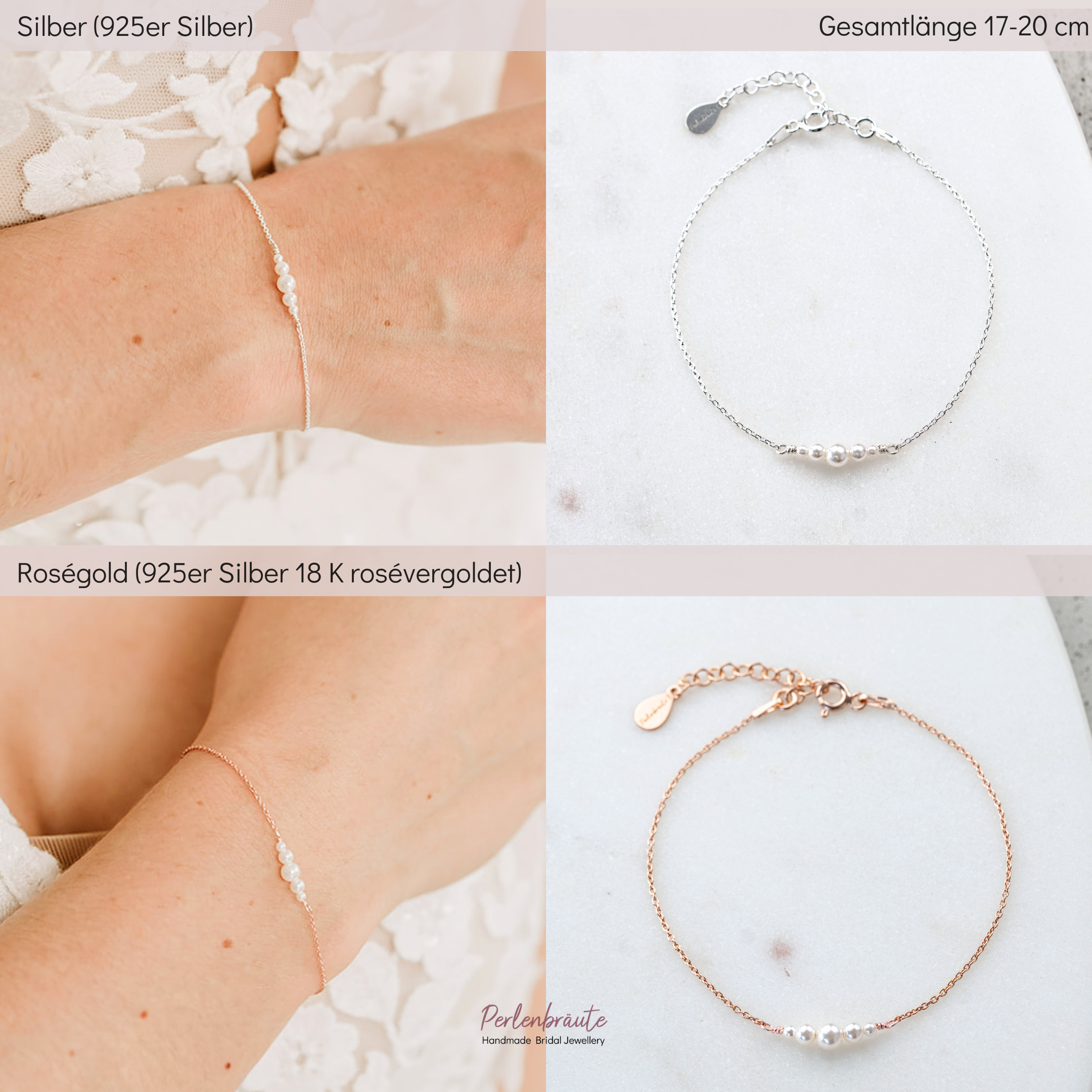 Mariella | Brautarmband mit kleinen Perlen