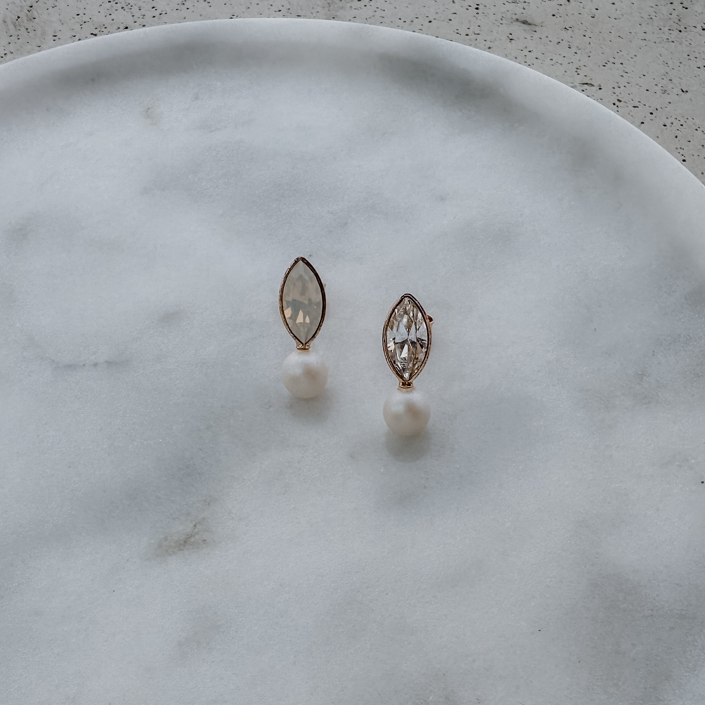Ohrstecker Hochzeit Kylie mit Perle in der Farbe Roségold