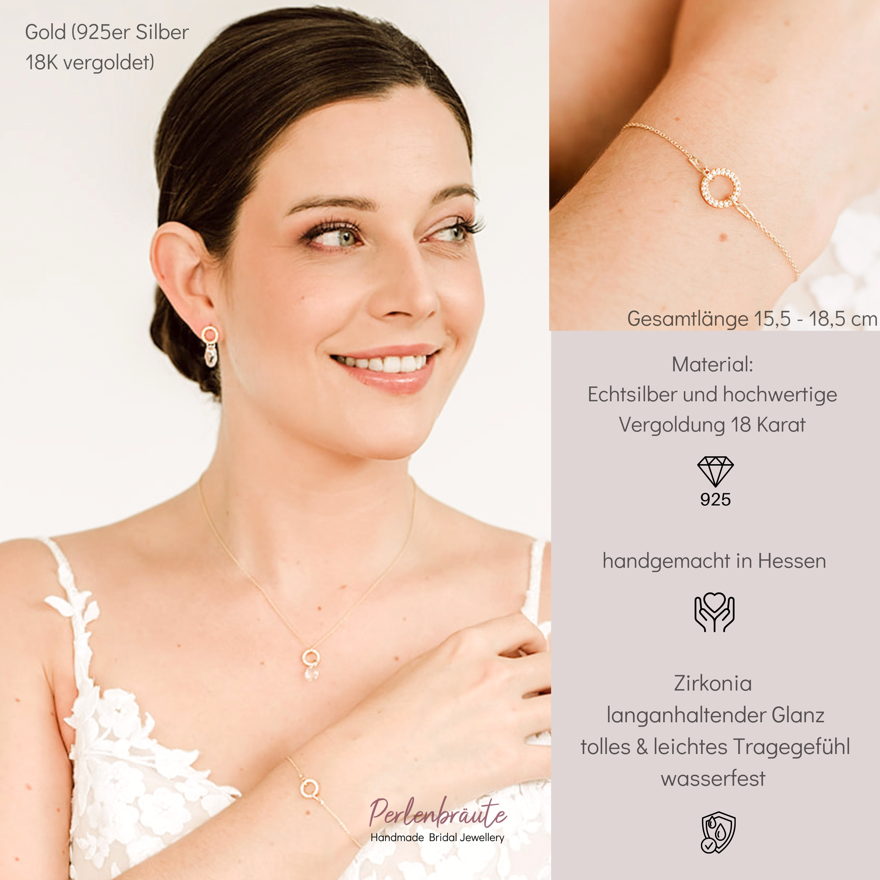 Mimi | Brautarmband mit Zirkonia