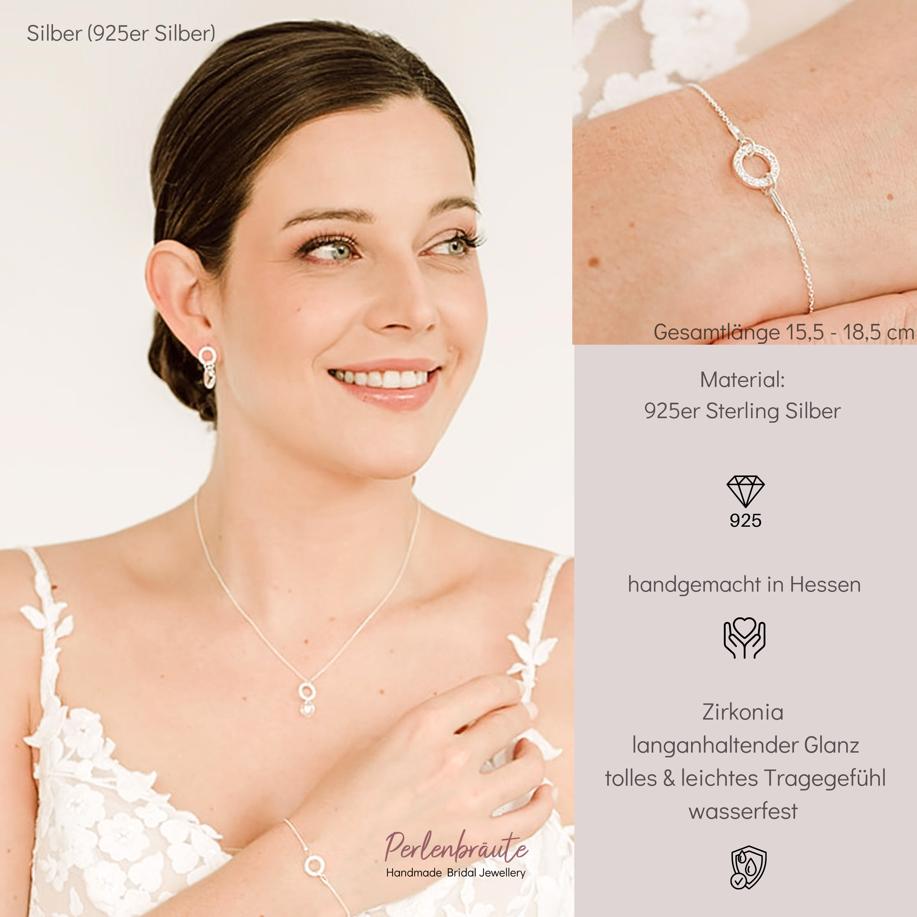 Mimi | Brautarmband mit Zirkonia