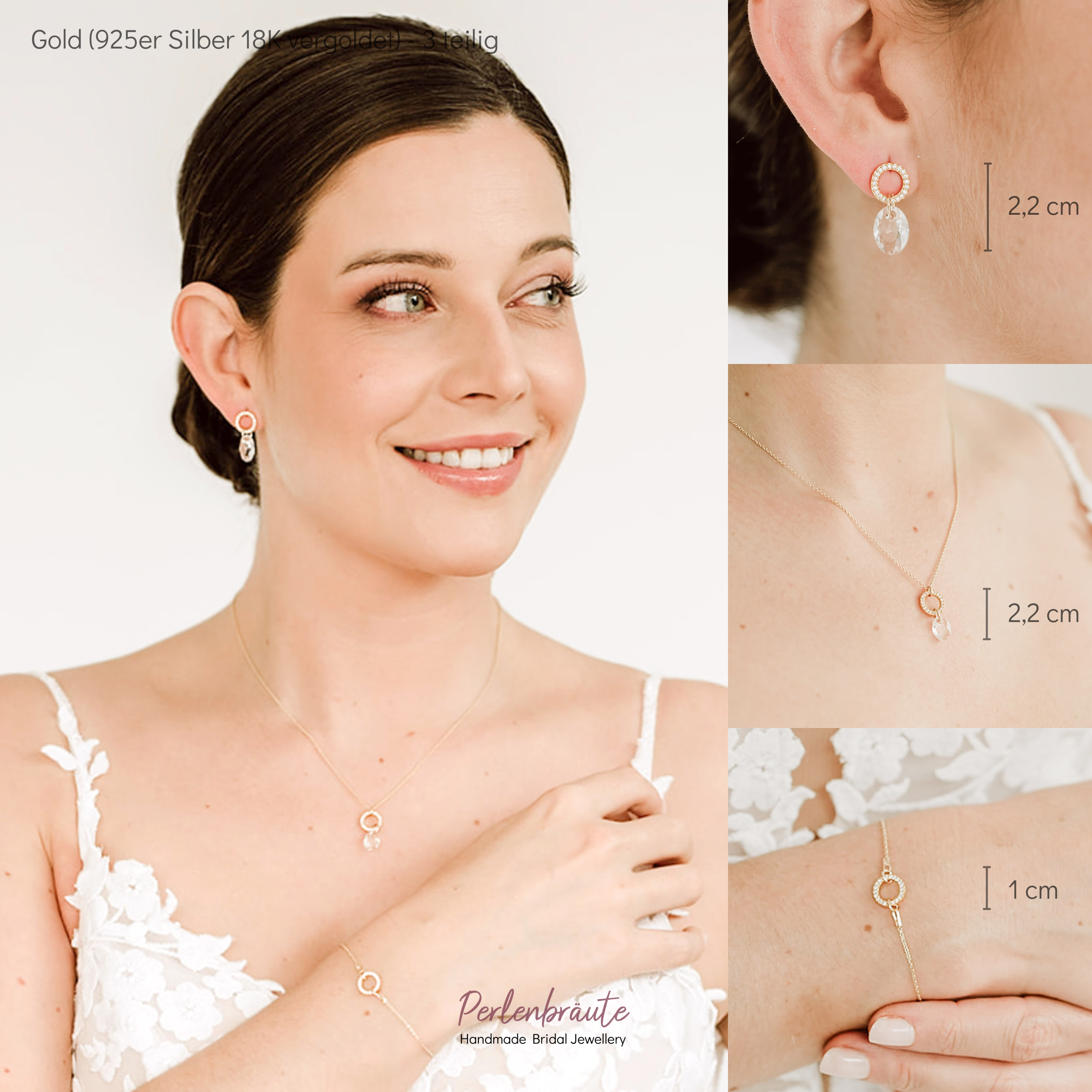 Mimi | Brautschmuck Set mit Kristallen