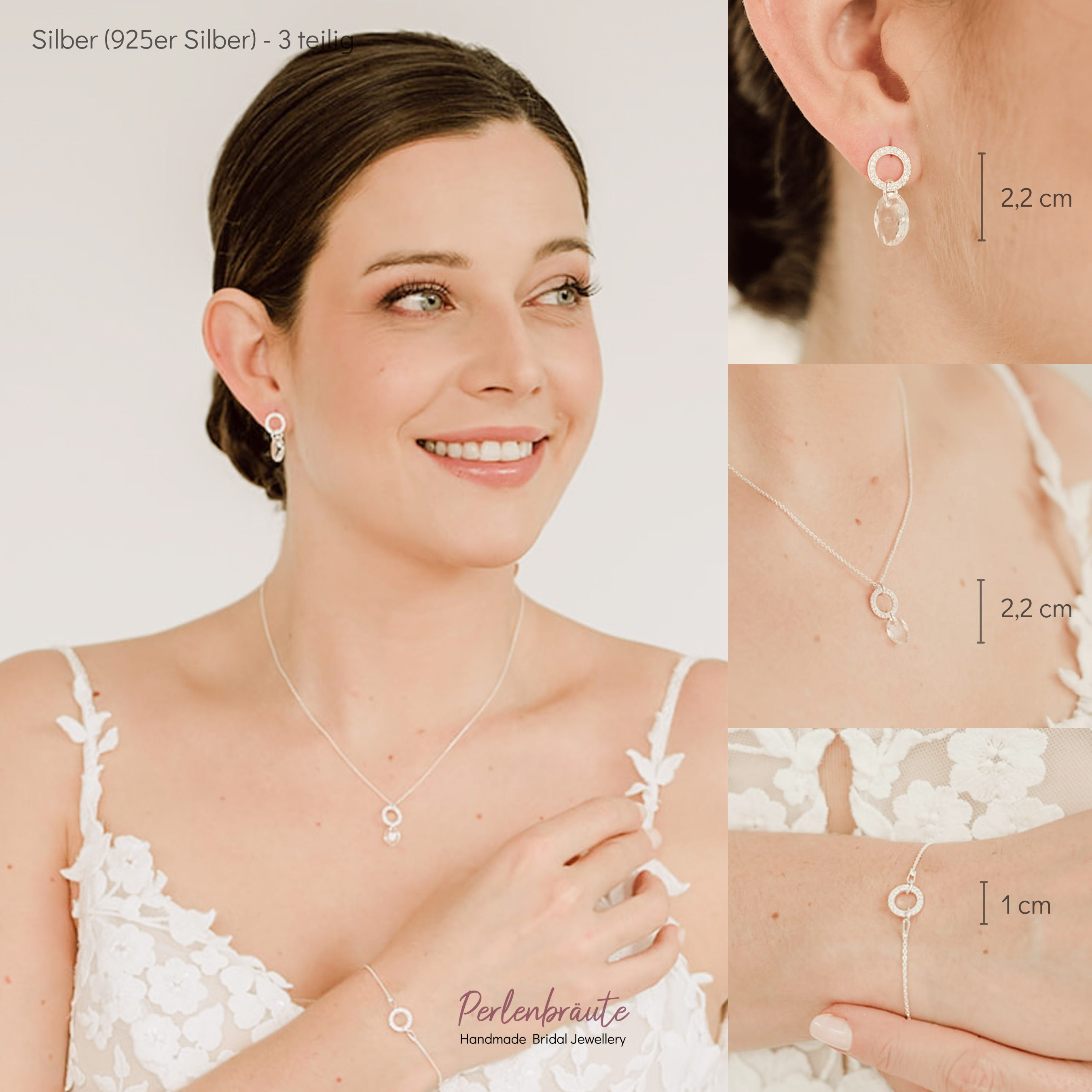 Mimi | Brautschmuck Set mit Kristallen