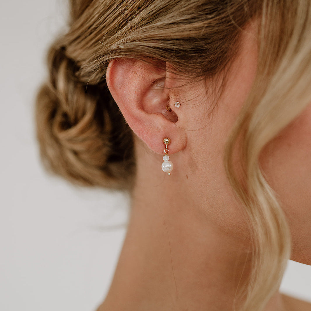 Ari| Braut Ohrringe mit Perle