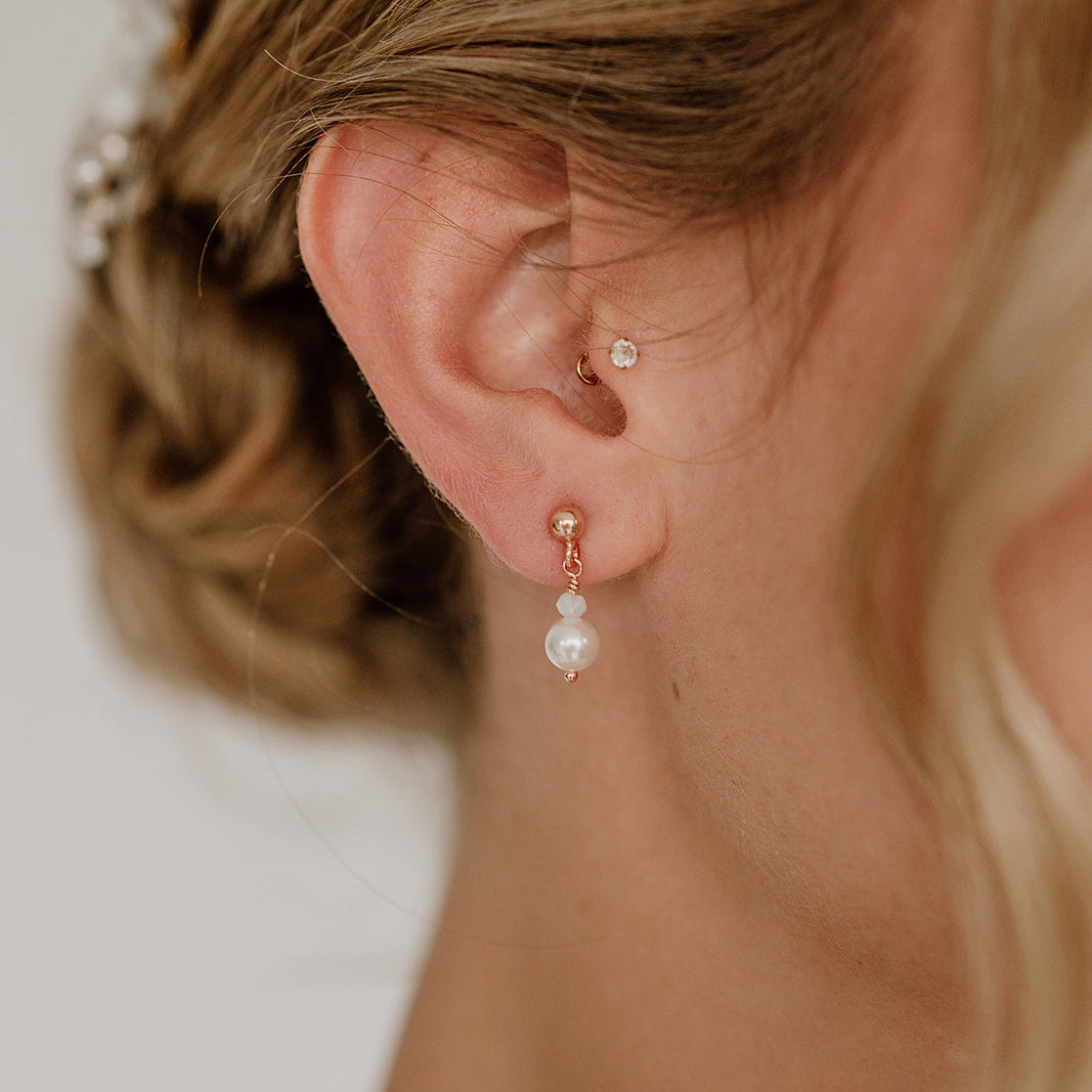 Ari| Braut Ohrringe mit Perle